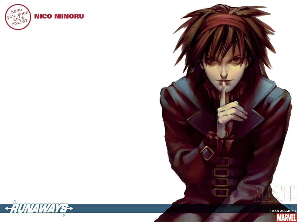 Runaways, anime character, spiky brown hair, SD Desktop Wallpaper