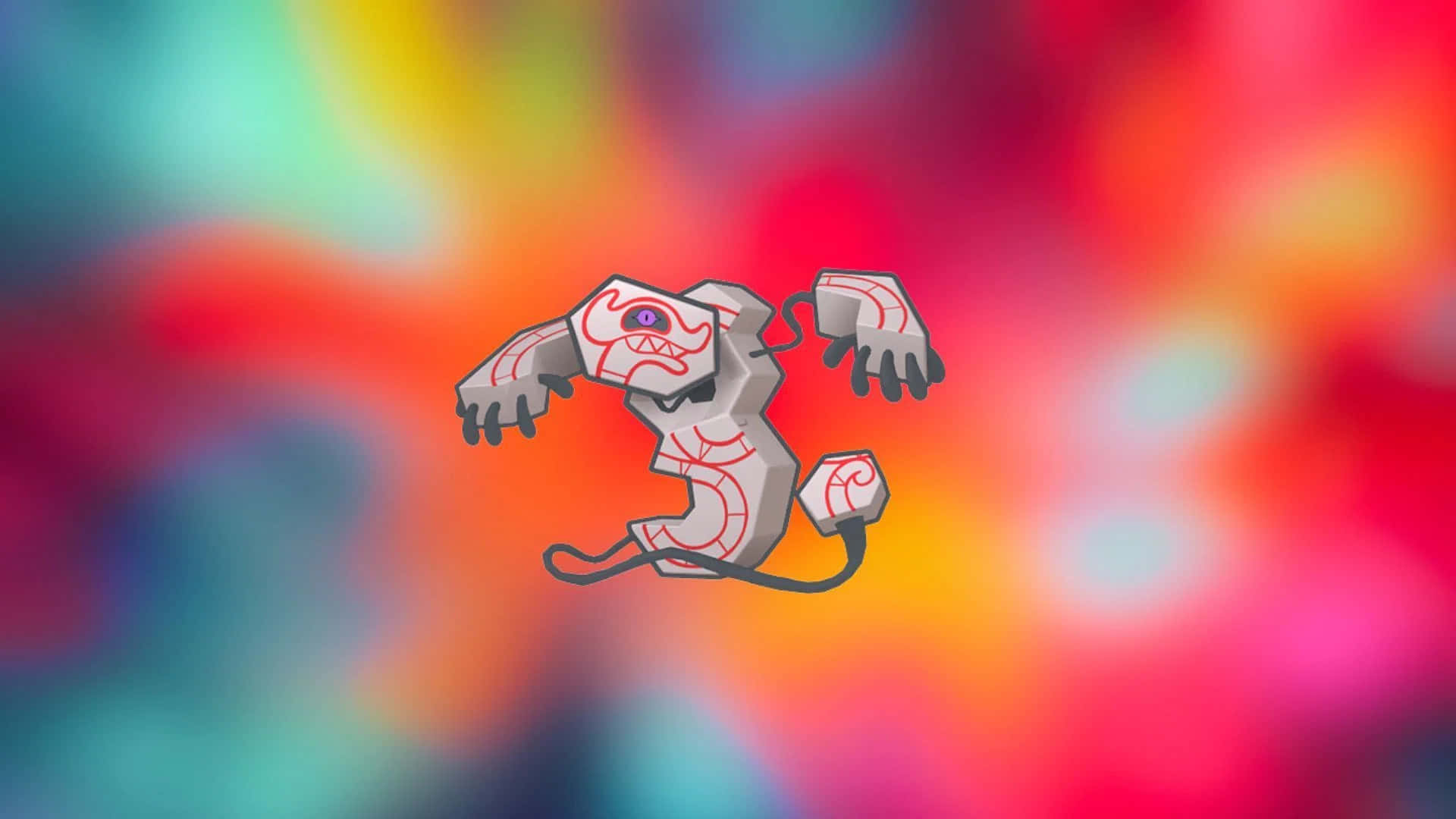 Runerigus, anime creature, red markings, Full HD Desktop Wallpaper