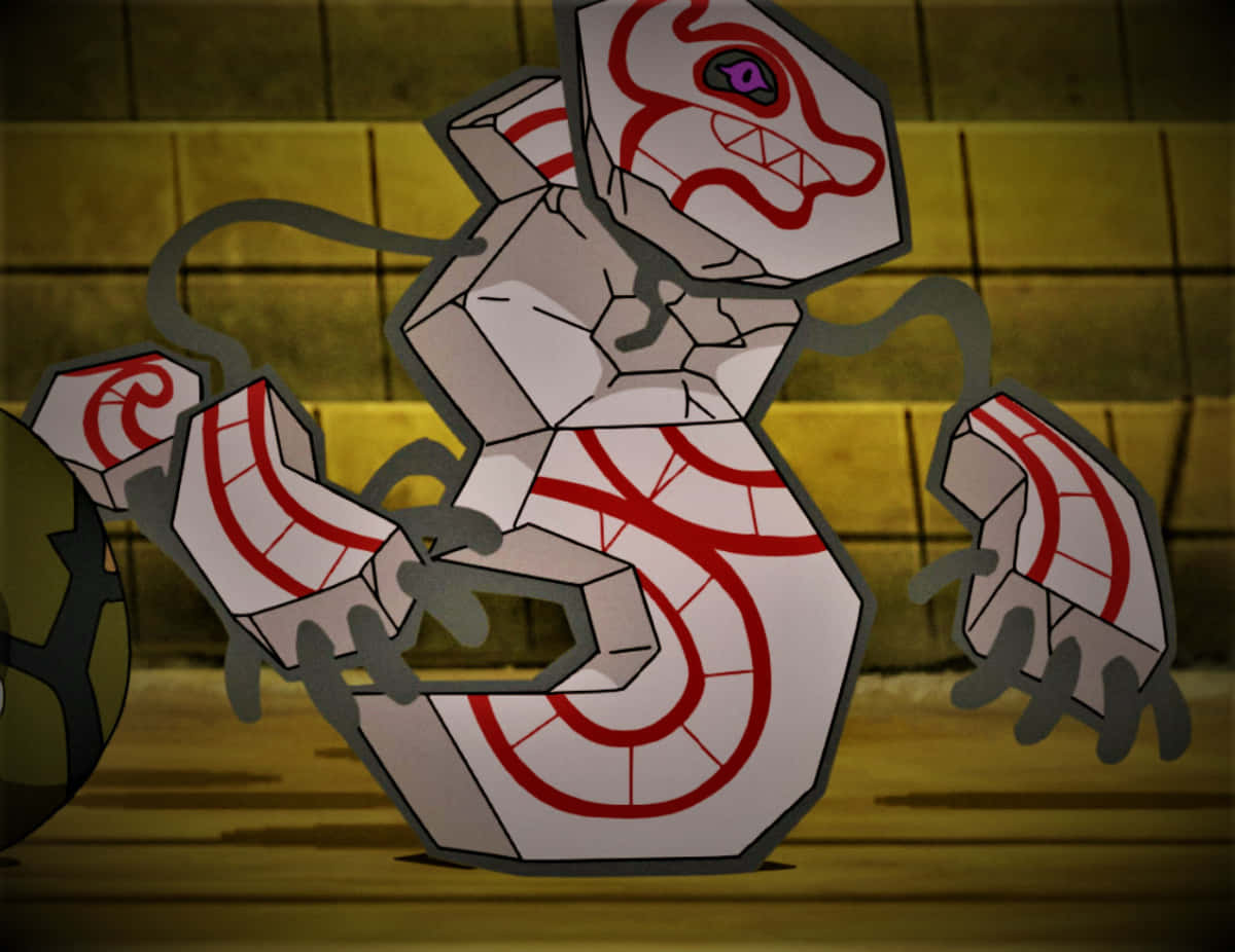 Runerigus, anime, red spiral markings, SD Desktop Wallpaper