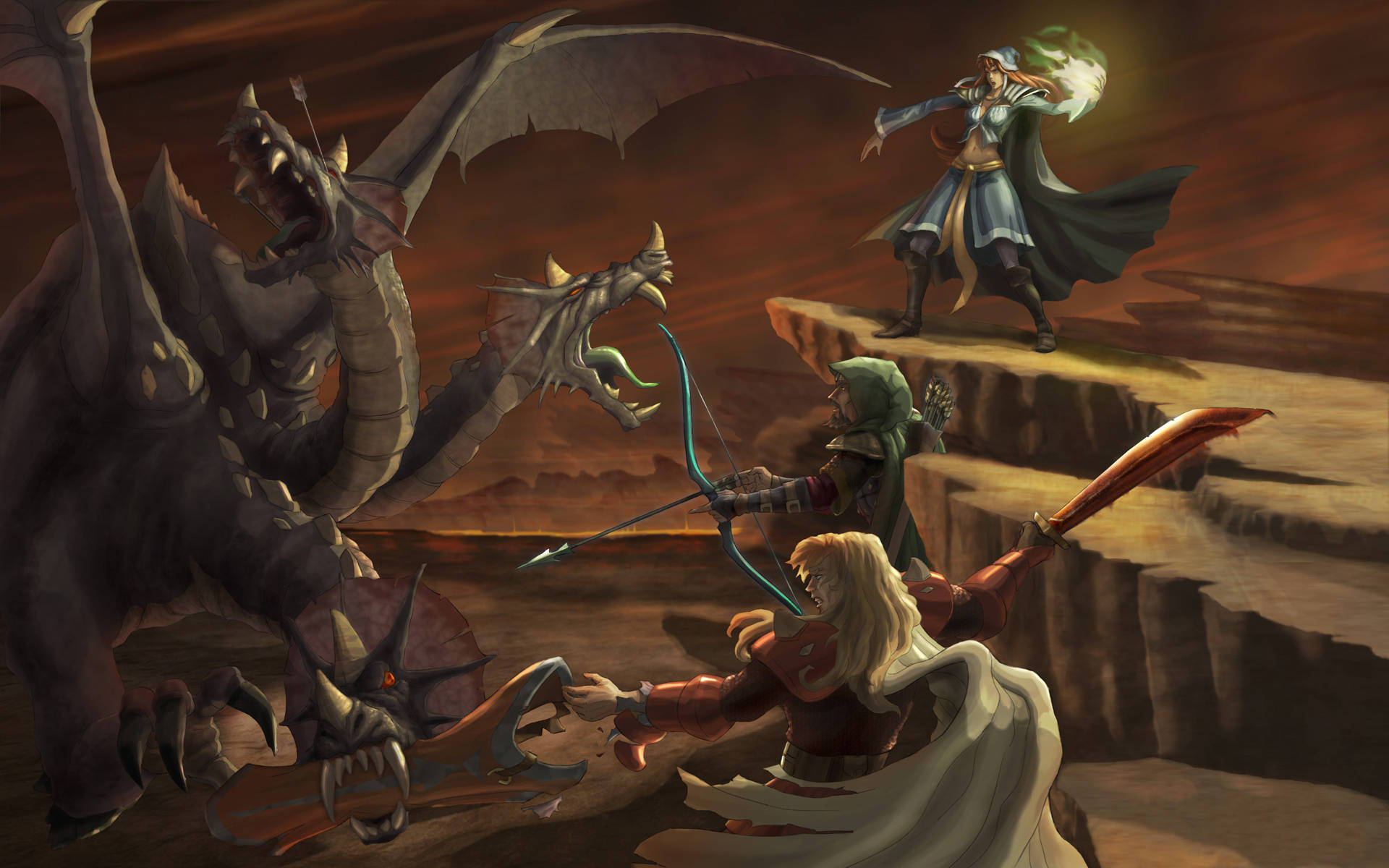 Runescape, mage, archers, Full HD Desktop Wallpaper
