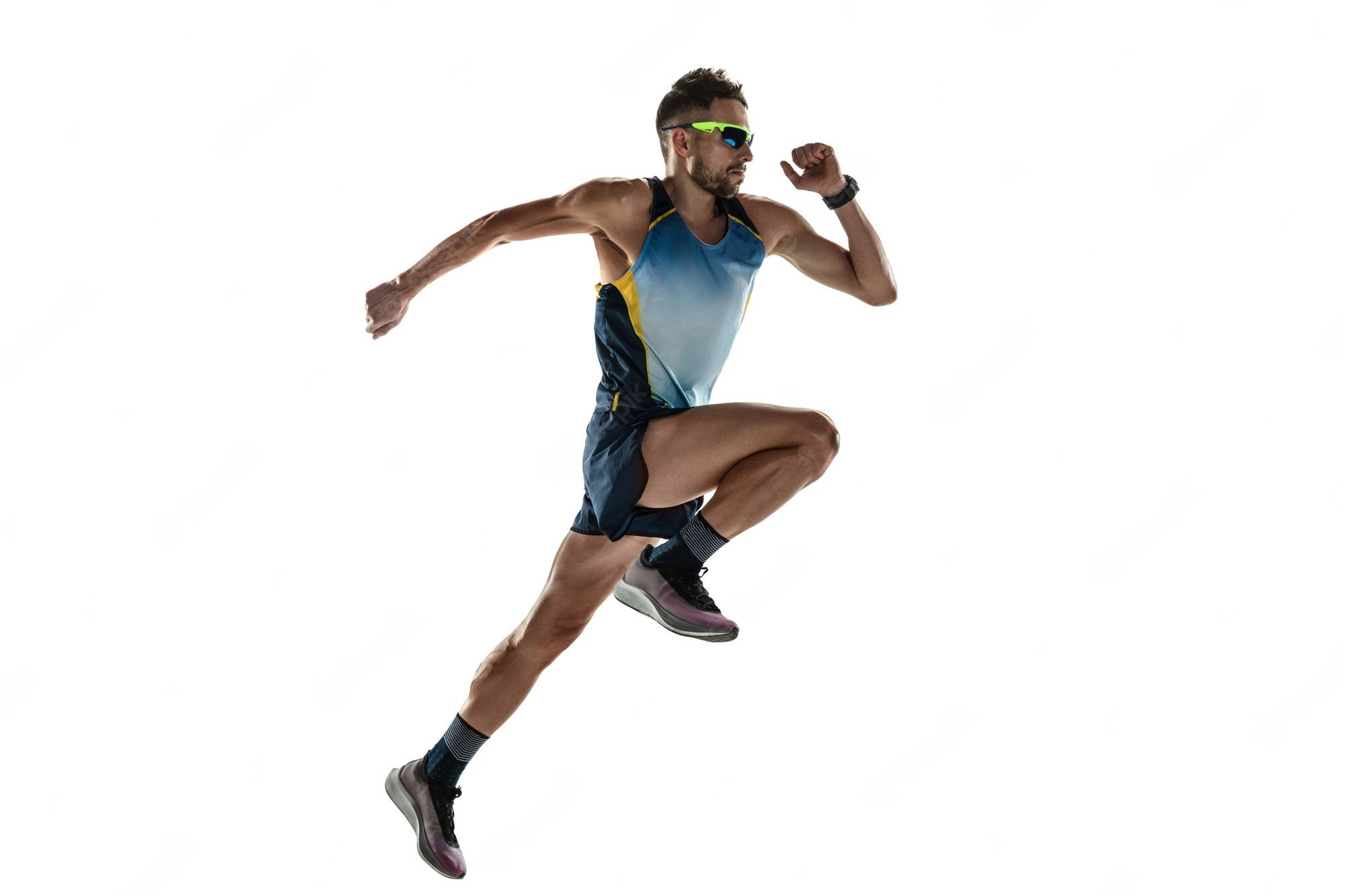 triathlon male athlete, muscular male runner, athletic gear, Full HD Desktop Wallpaper
