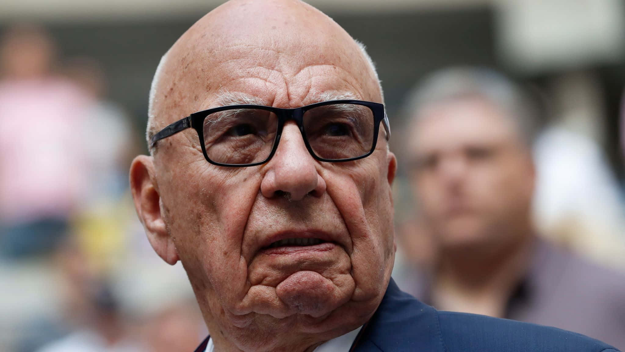 Rupert Murdoch, black-rimmed glasses, dark suit, Full HD Desktop Wallpaper