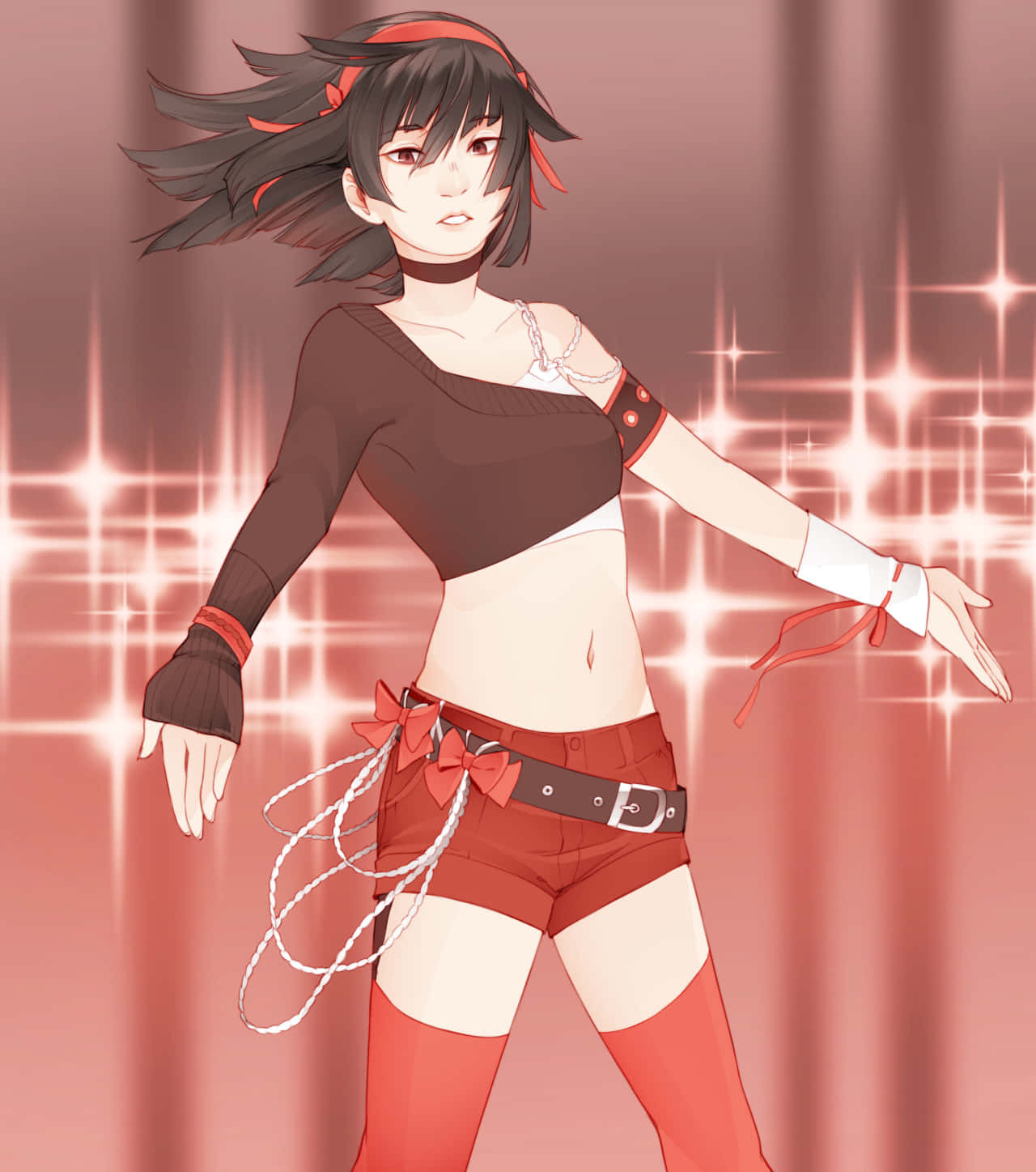 Ruri Hijiribe, anime style, dance pose, HD Phone Wallpaper