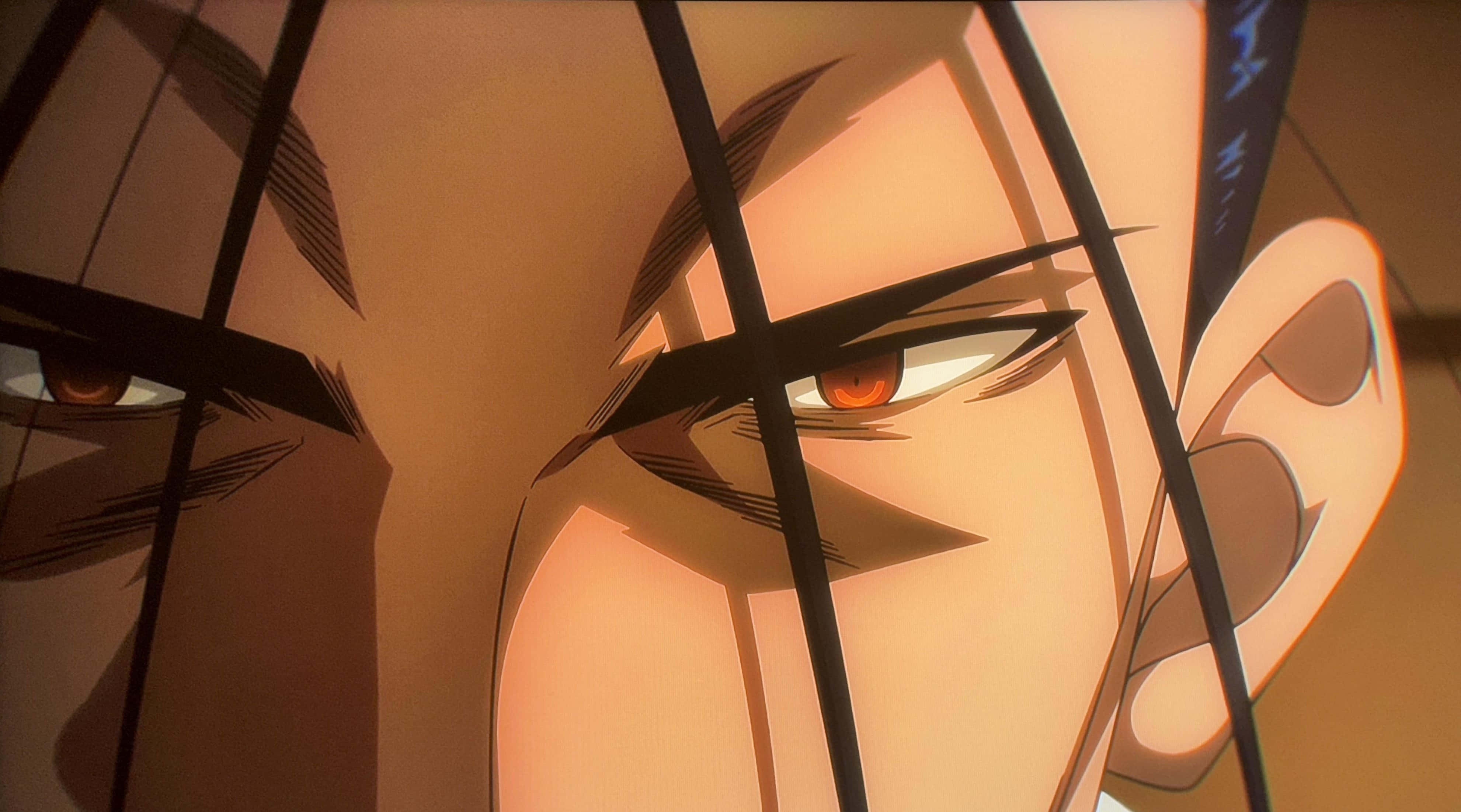 Saito Hajime, Rurouni Kenshin, glowing orange eyes, 4K Desktop Wallpaper