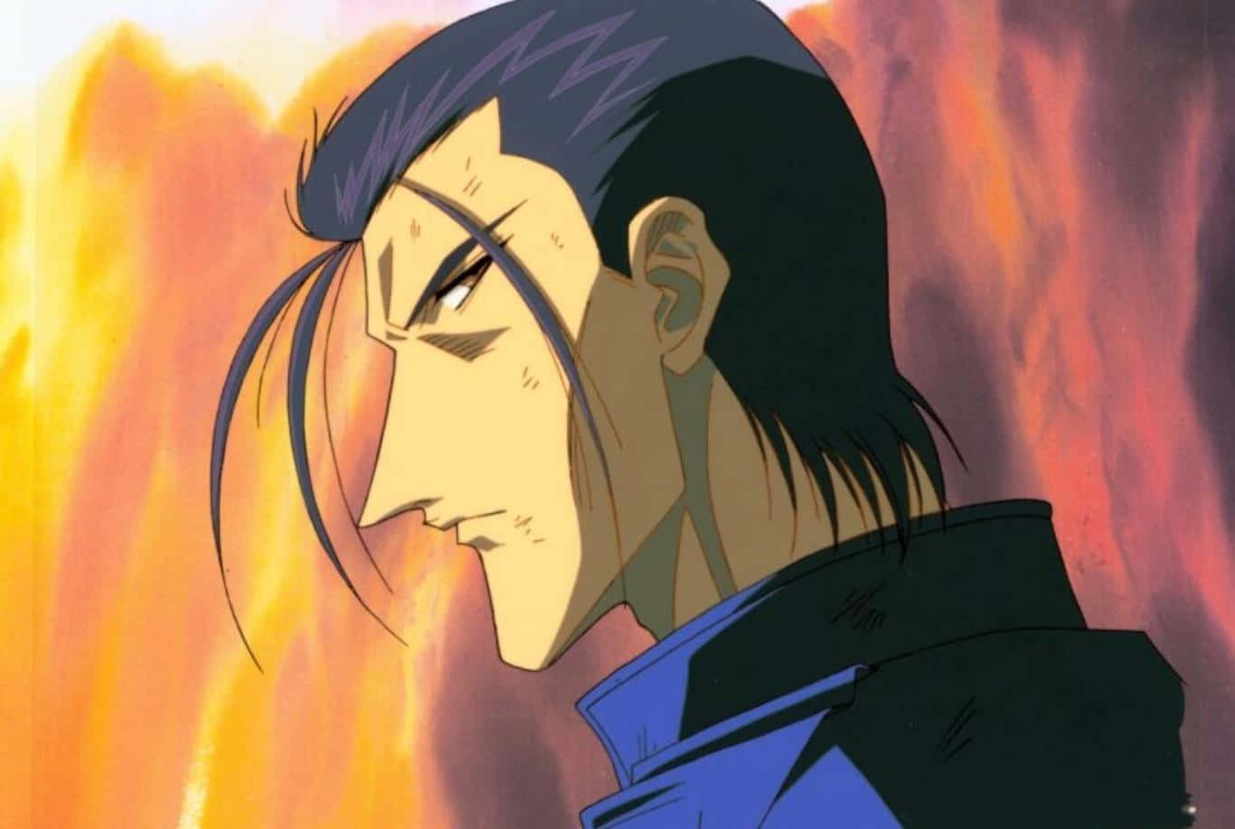 Rurouni Kenshin, Saito Hajime, flames, HD Desktop Wallpaper