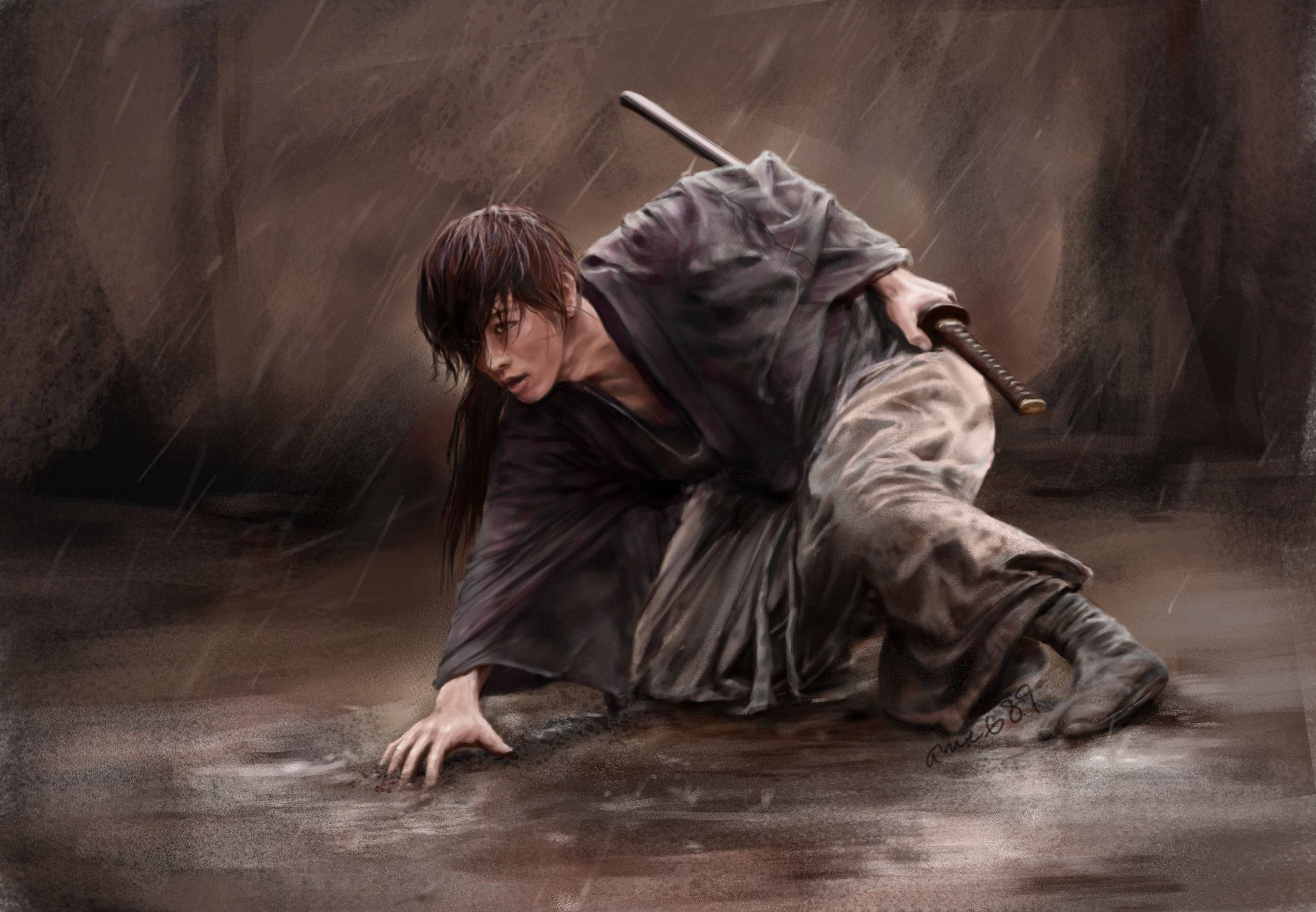 Rurouni Kenshin, samurai warrior, katana, 2K Desktop Wallpaper