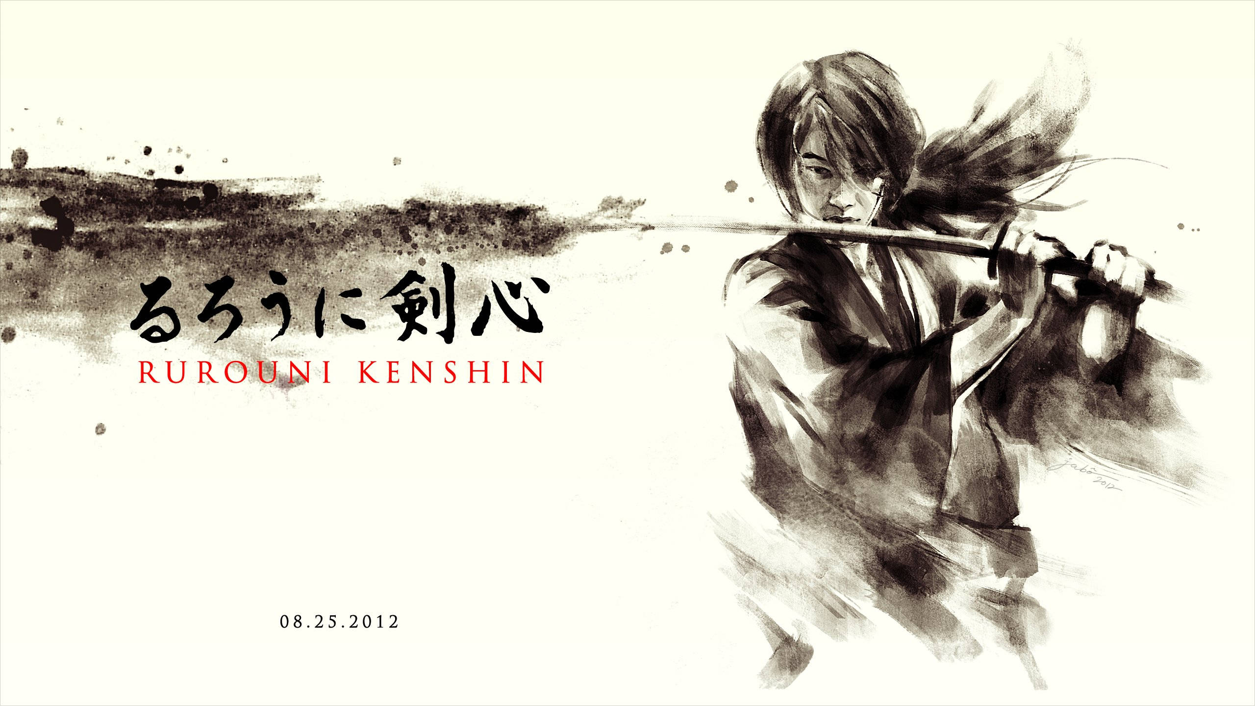 Rurouni Kenshin, anime-style samurai warrior, sword, 2K Desktop Wallpaper