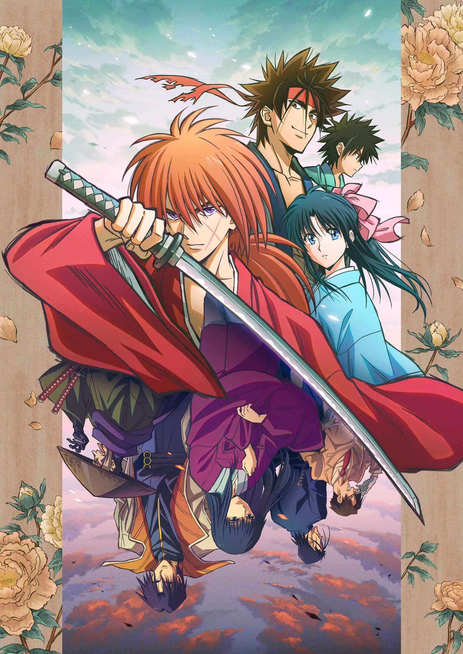 Rurouni Kenshin, characters, swords, Full HD Phone Wallpaper