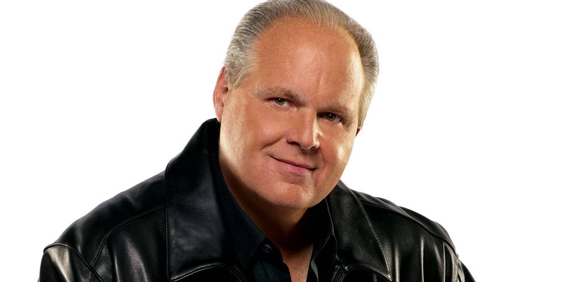 Rush Limbaugh, gray hair, black leather jacket, Full HD Desktop Wallpaper