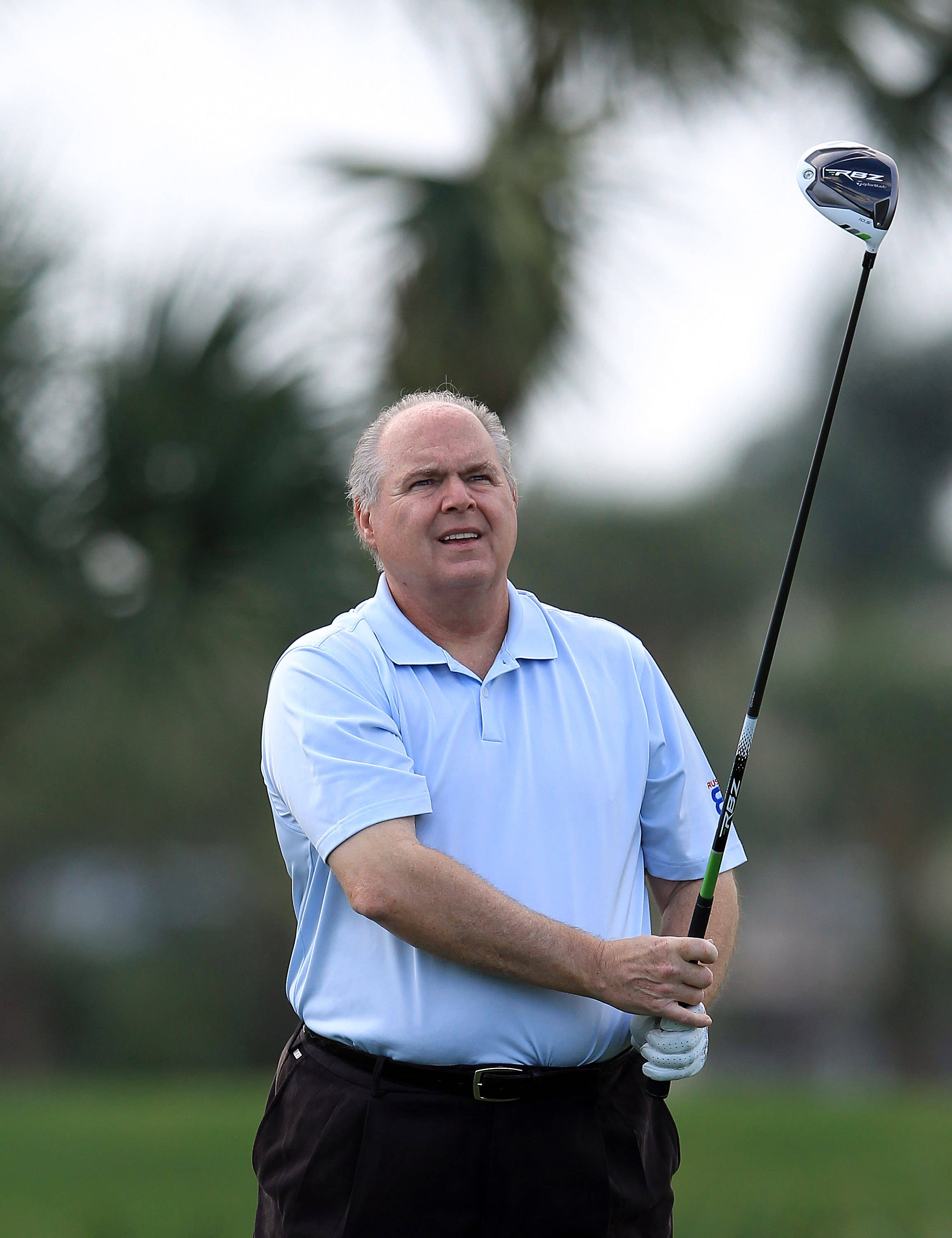 Rush Limbaugh, golf club, lush green course, 2K Phone Wallpaper