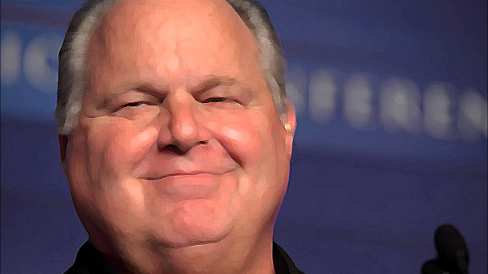 Rush Limbaugh, gray hair, smiling older man, Full HD Desktop Wallpaper