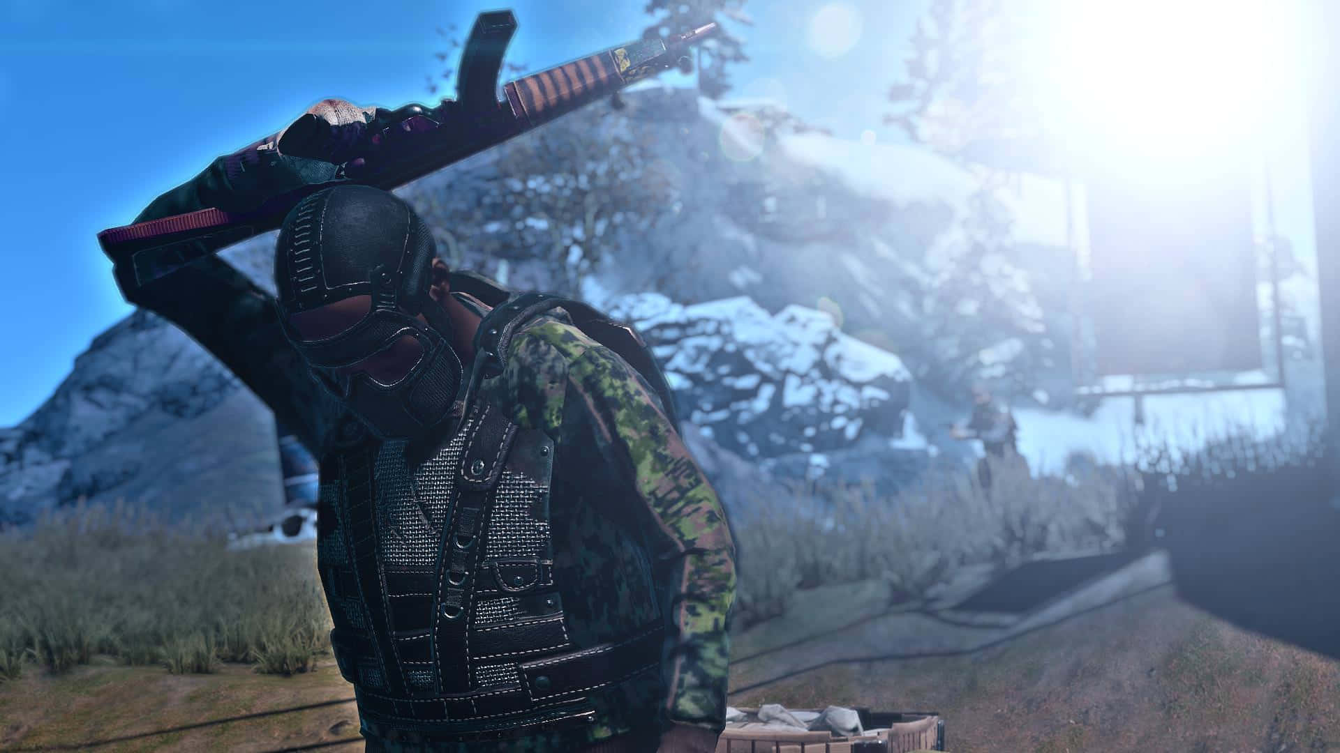Rust Game, snowy mountain, camouflage gear, Full HD Desktop Wallpaper