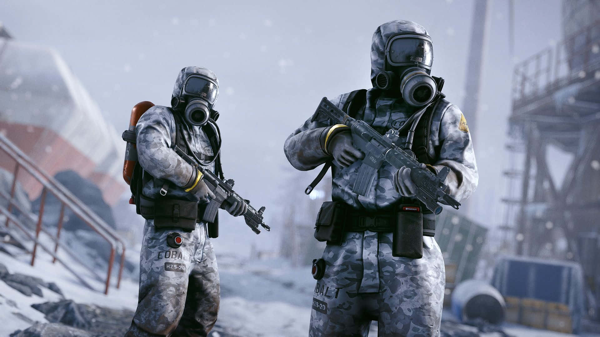 Rust, gas masks, camouflage gear, Full HD Desktop Wallpaper