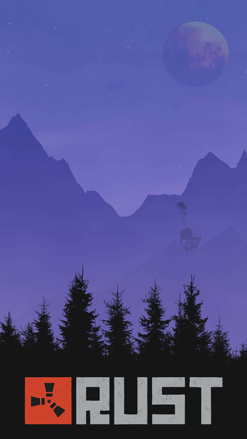Rust Game, mountain, trees, HD Phone Wallpaper