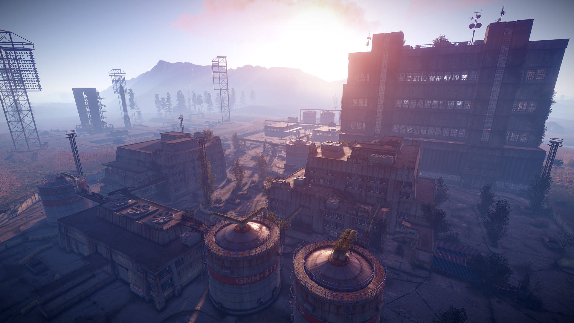 Rust Game, industrial complex, rusted tanks, Full HD Desktop Wallpaper