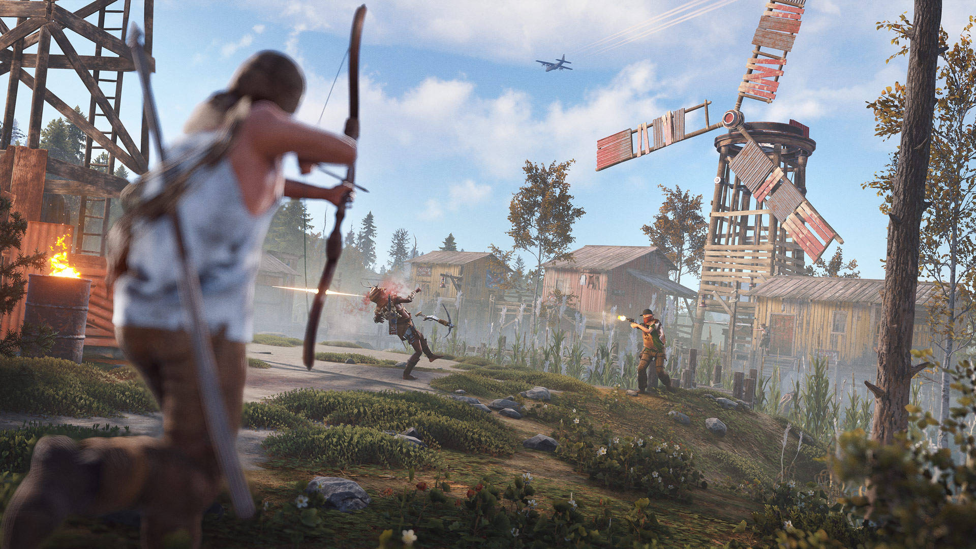 Rust, warrior, bow, Full HD Desktop Wallpaper