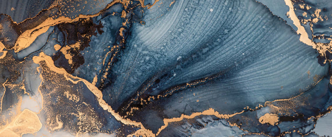 Rust, deep blue, shimmering gold, SD Desktop Wallpaper