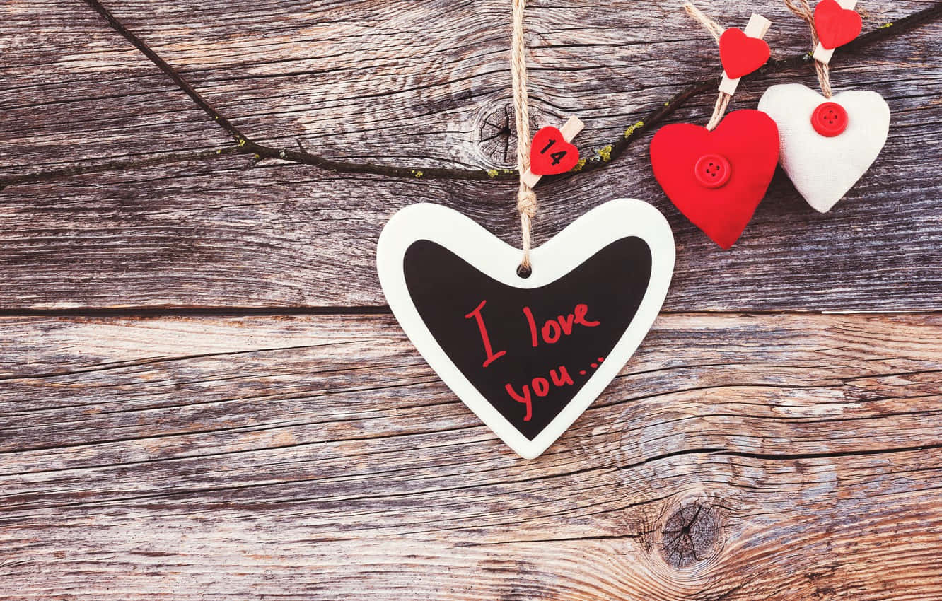 Rustic Valentine Day, handwritten love message, rustic wooden planks, HD Desktop Wallpaper