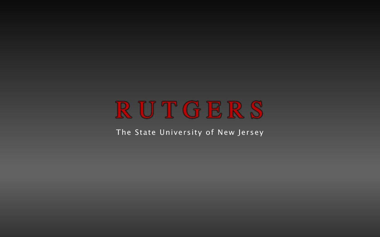 Rutgers, red, gray background, HD Desktop Wallpaper
