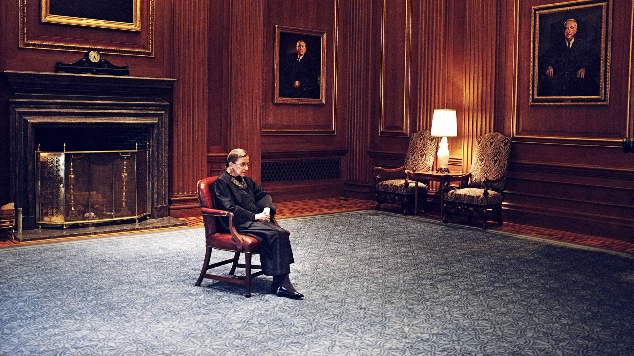 Ruth Bader Ginsburg, courtroom, portraits, Full HD Desktop Wallpaper