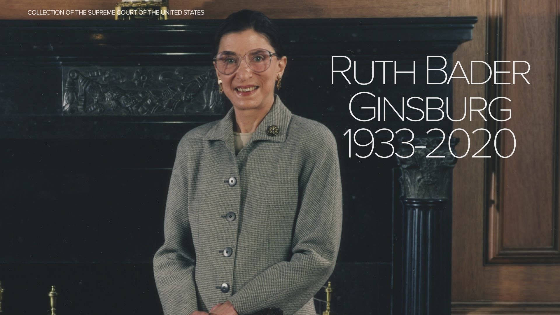 Ruth Bader Ginsburg, light grey coat, gray checkered coat, Full HD Desktop Wallpaper