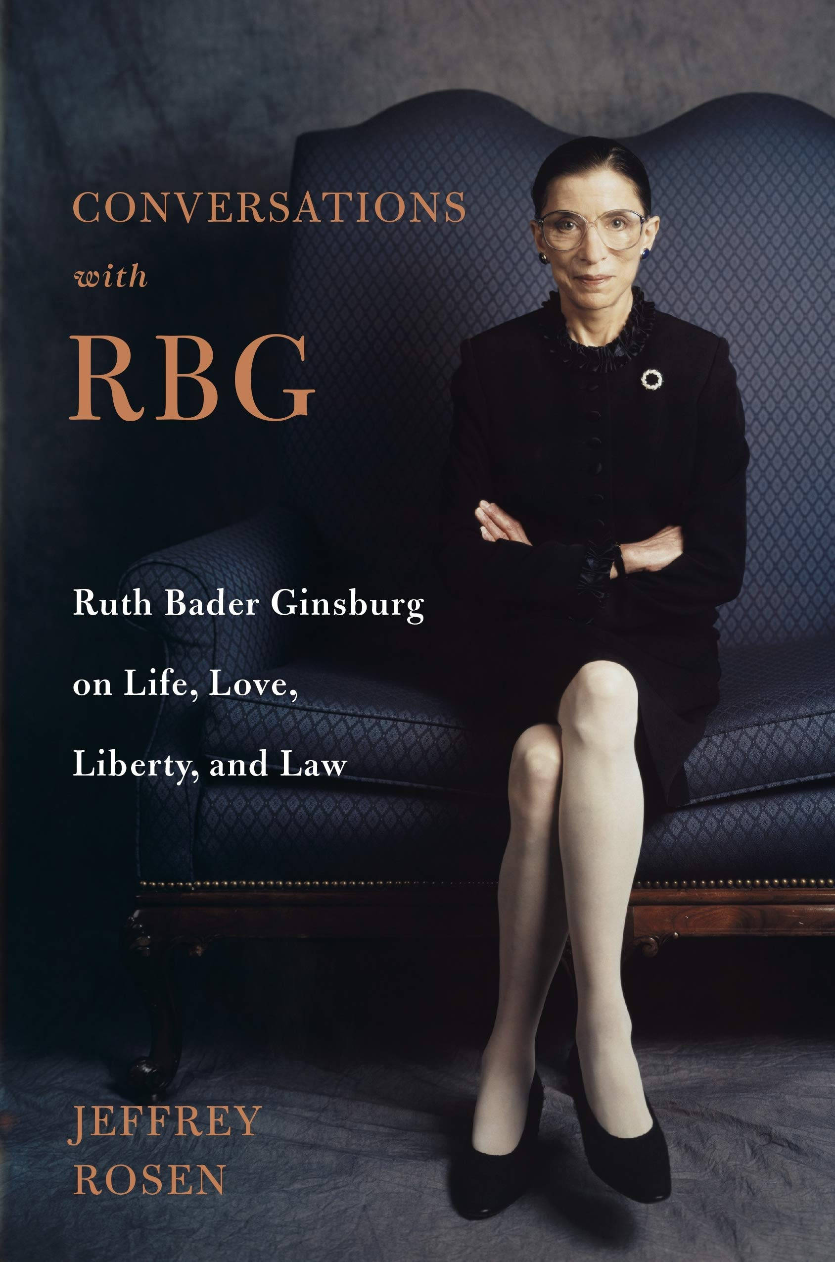 Ruth Bader Ginsburg, magazine cover photograph, dark patterned sofa, Full HD Phone Wallpaper