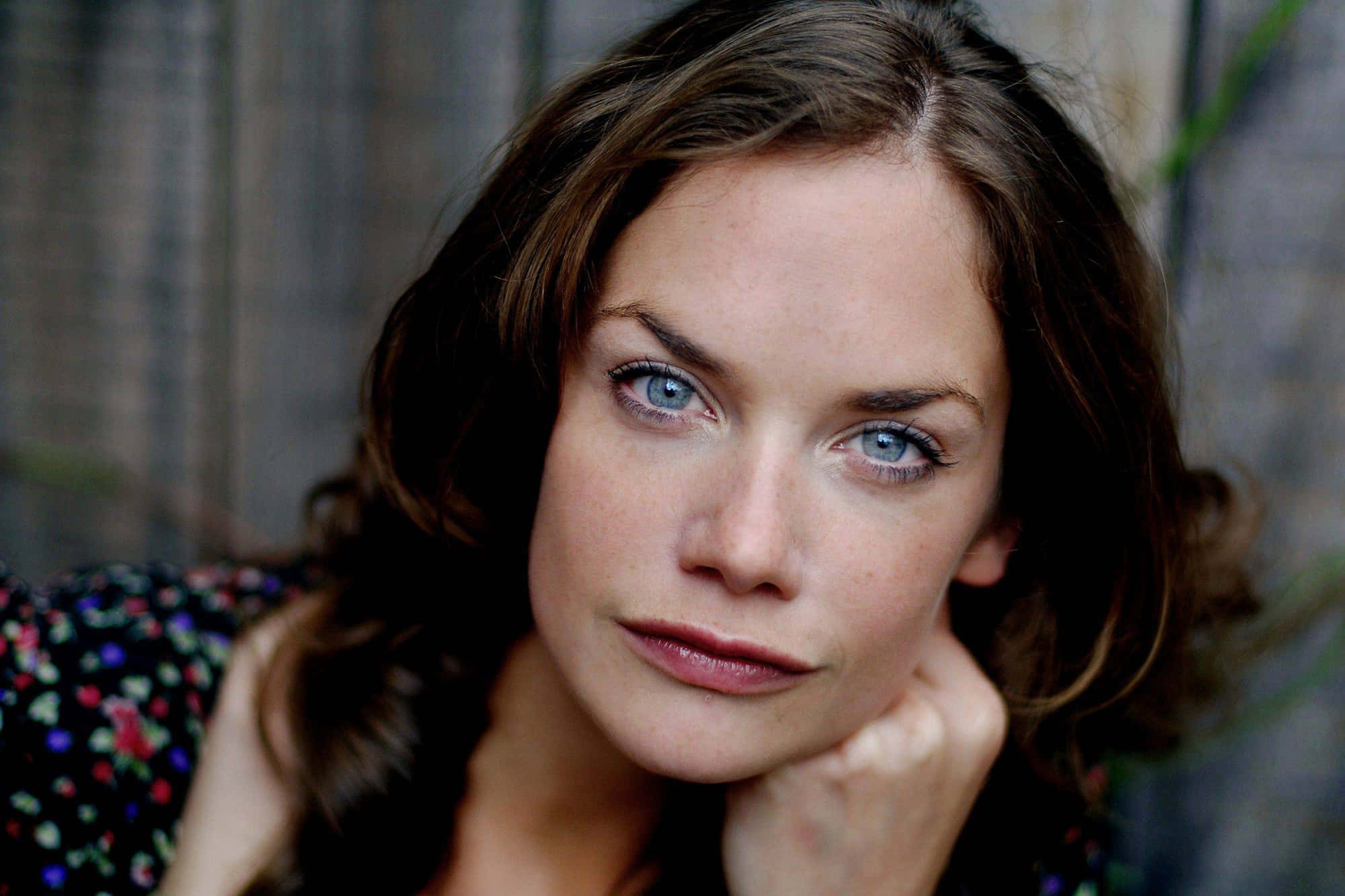Ruth Wilson, blue eyes, wavy brown hair, Full HD Desktop Wallpaper