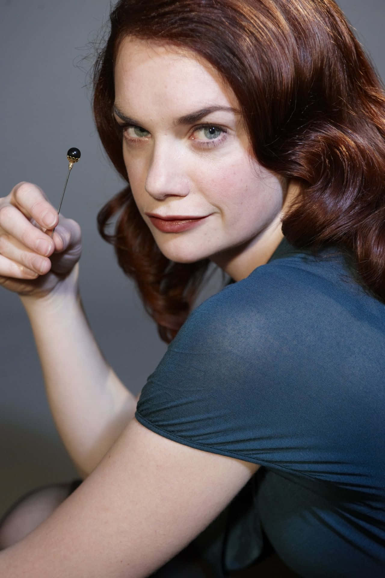 Ruth Wilson, red hair, small pin, Full HD Phone Wallpaper