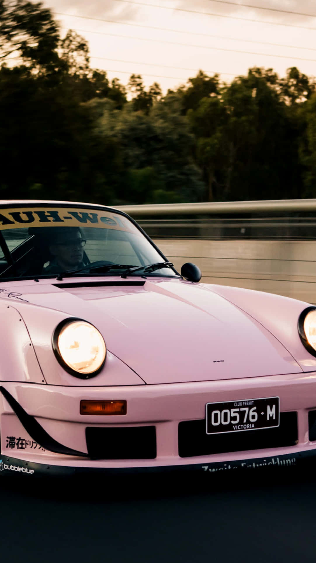 RWB Porsche, Porsche 911, sunset, Full HD Phone Wallpaper