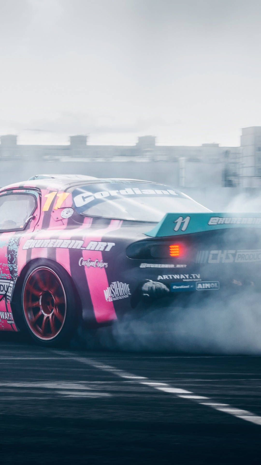 RX7, iPhone, pink and black, Full HD Phone Wallpaper