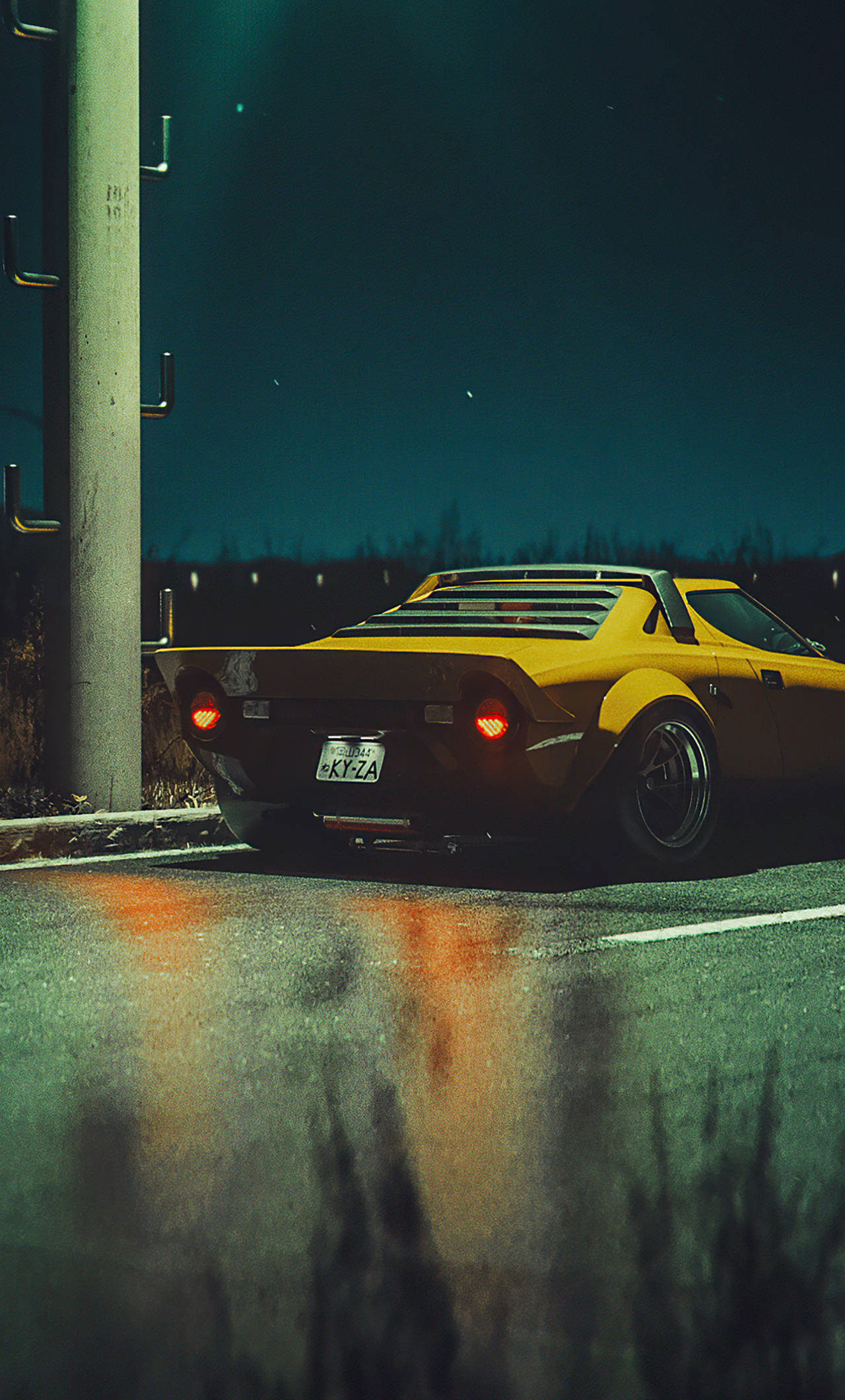 Rx7 iPhone, yellow, classic sports car, Full HD Phone Wallpaper