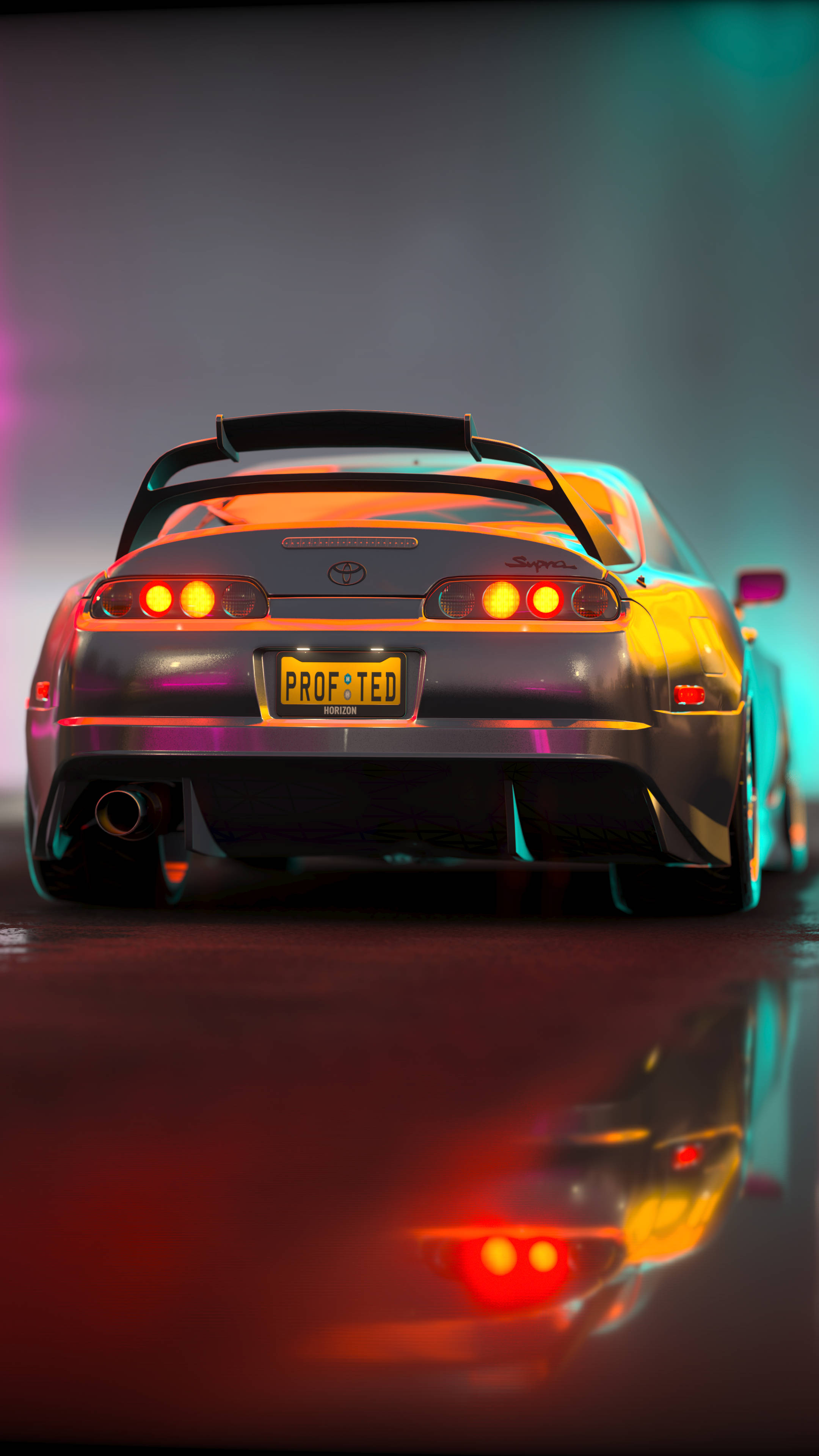 Rx7, iPhone, neon lights, 4K Phone Wallpaper
