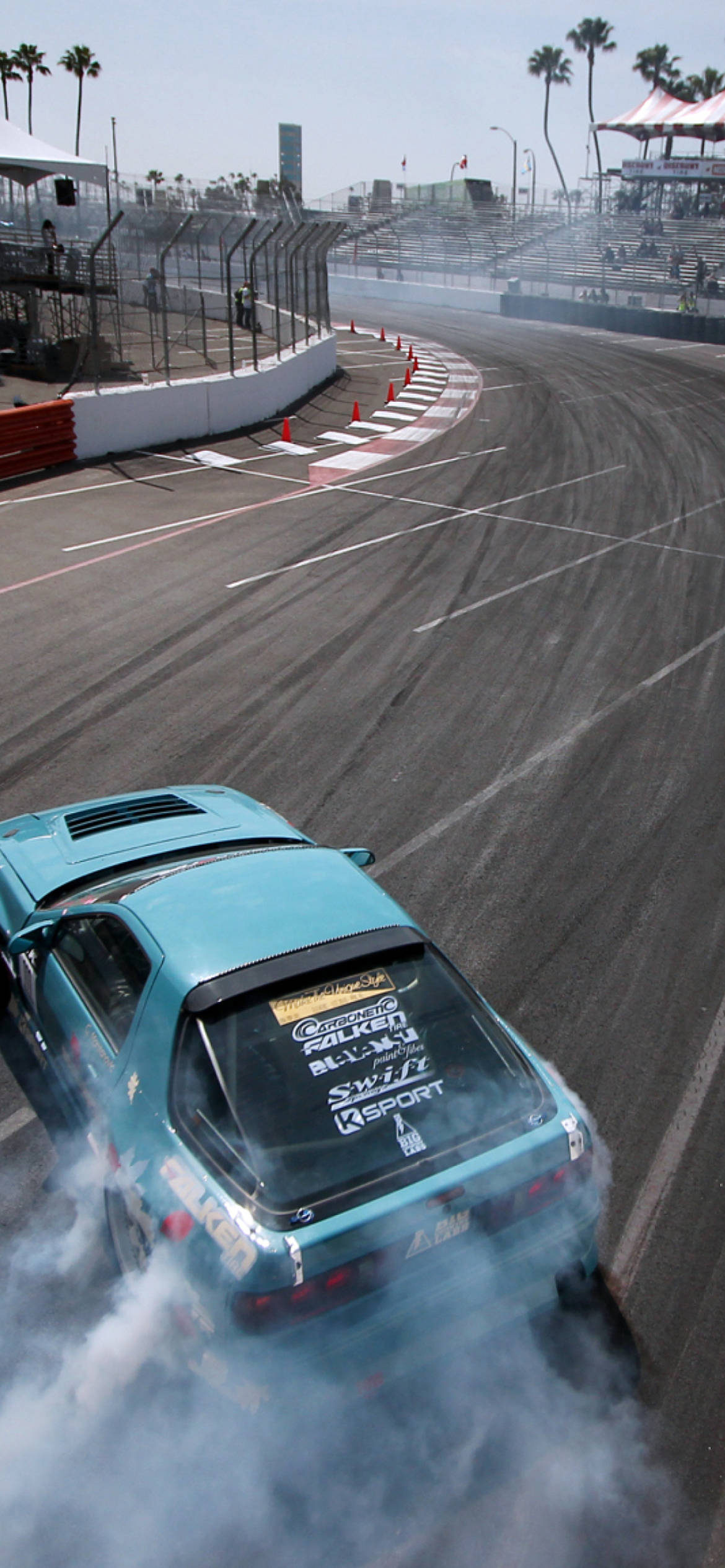 Rx7 iPhone, teal, drift car, Full HD Phone Wallpaper