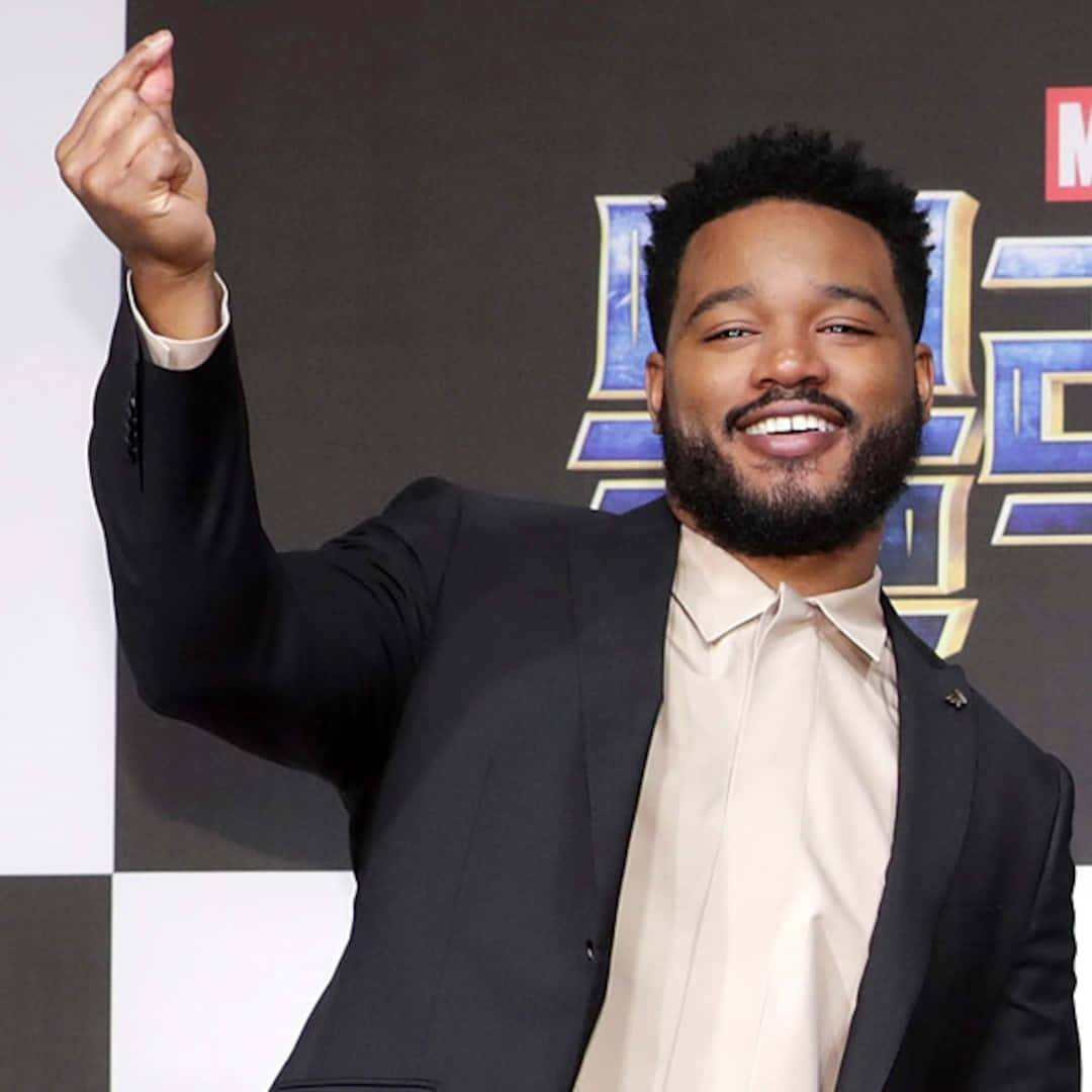 Ryan Coogler, black suit, Marvel event backdrop, SD Desktop Wallpaper