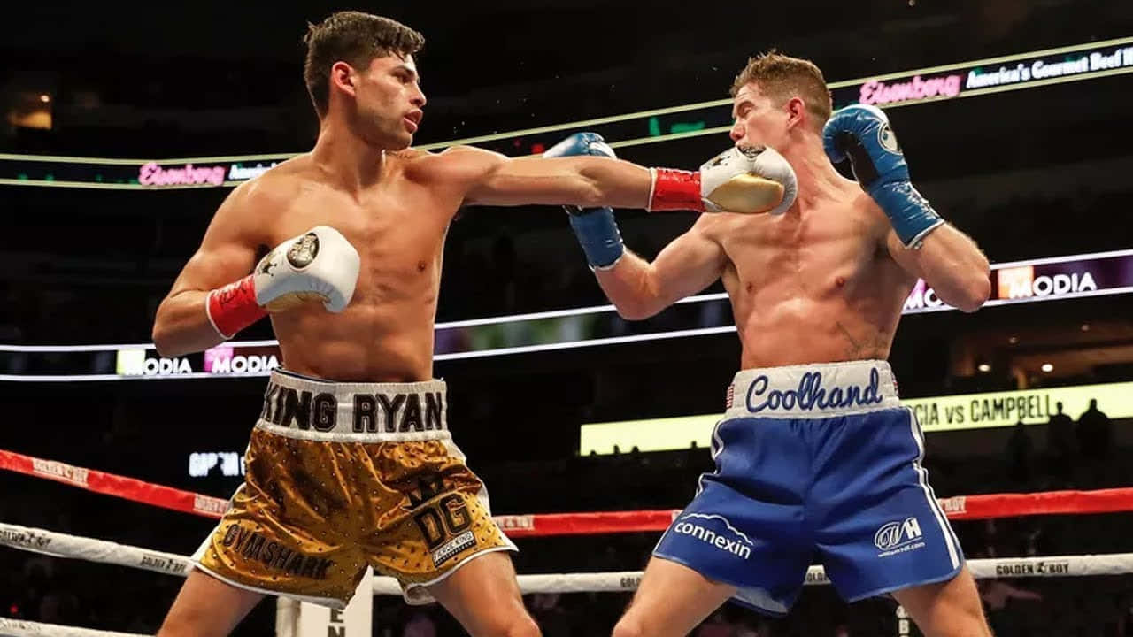 Ryan Garcia, flyweight, brightly lit ring, HD Desktop Wallpaper