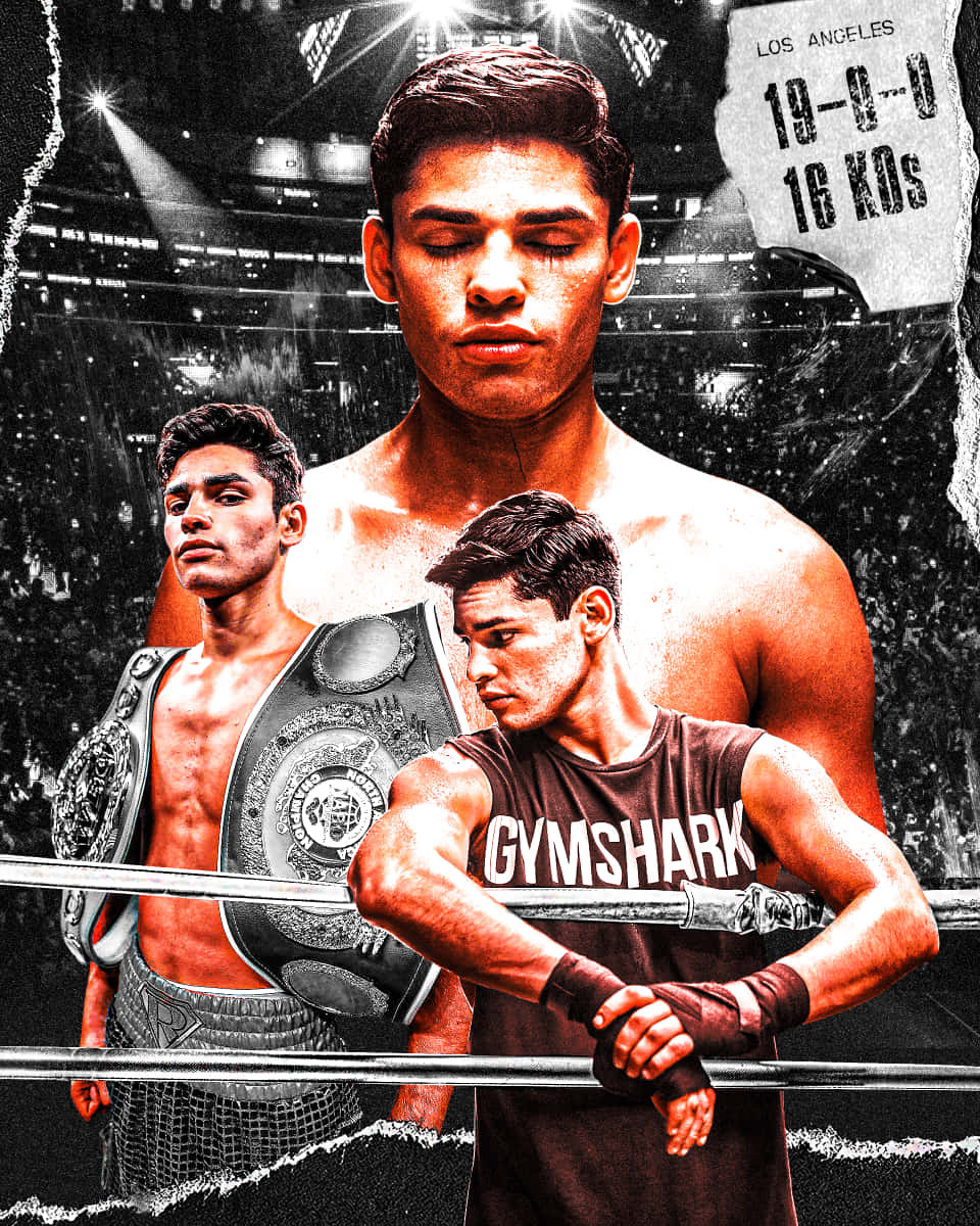 Ryan Garcia, championship belt, Gymshark shirt, SD Phone Wallpaper