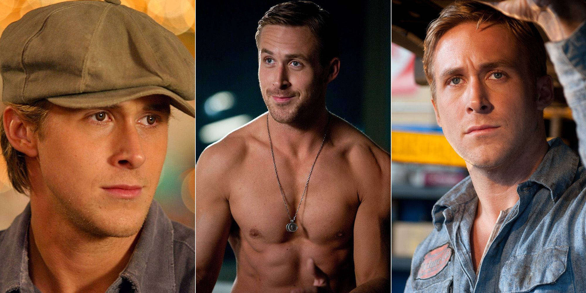 Ryan Gosling, cap, shirtless, Full HD Desktop Wallpaper