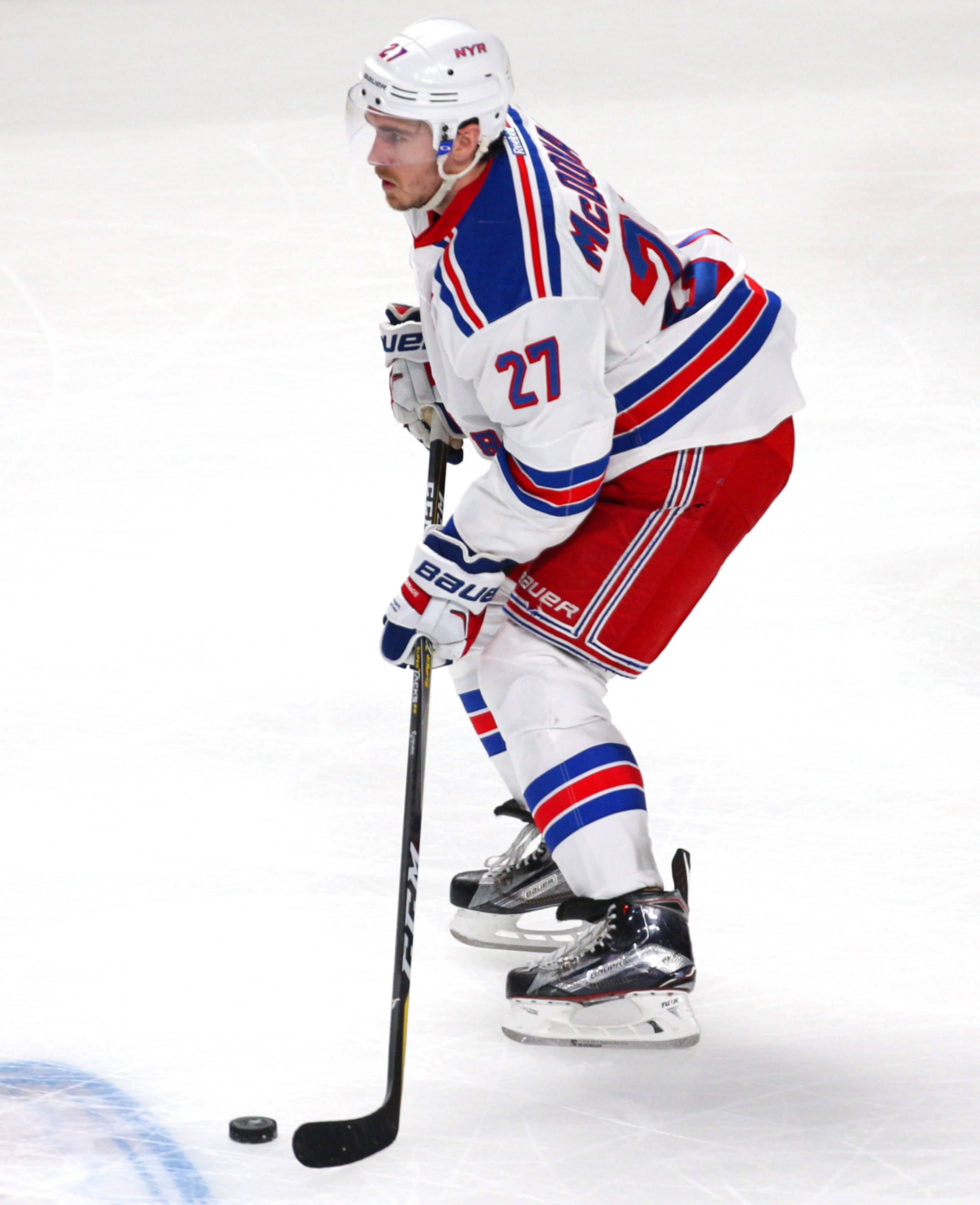Ryan McDonagh, ice hockey, control puck, Full HD Phone Wallpaper