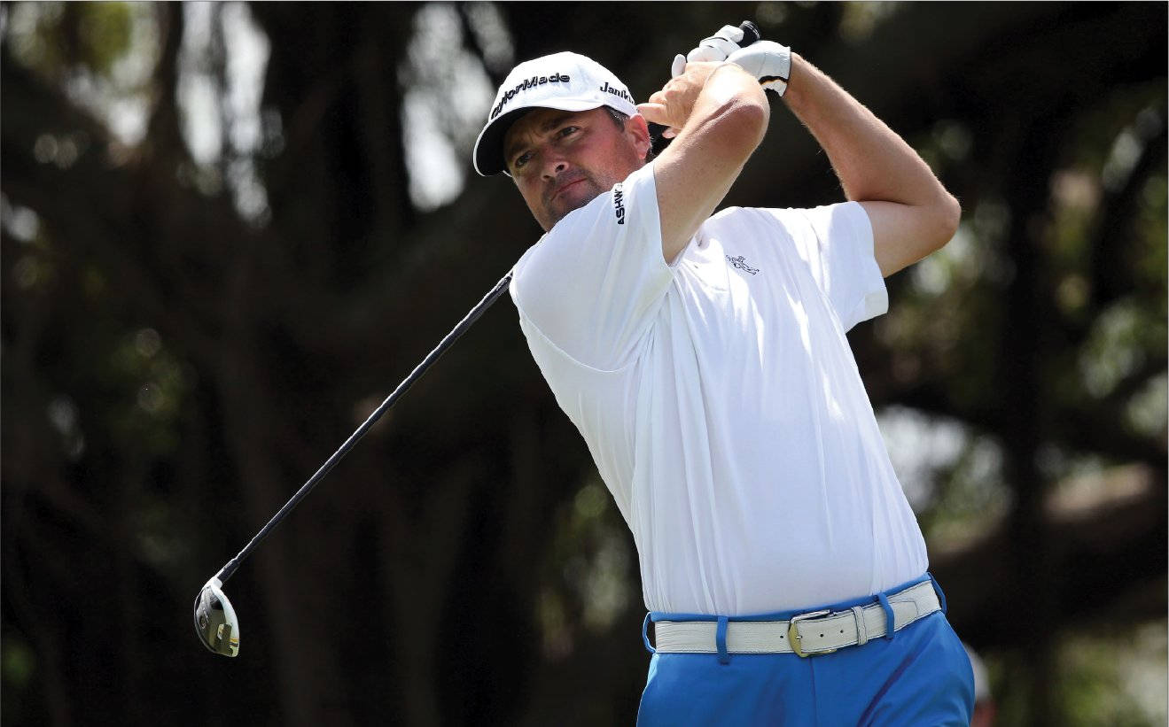 Ryan Palmer, white shirt, blue pants, HD Desktop Wallpaper
