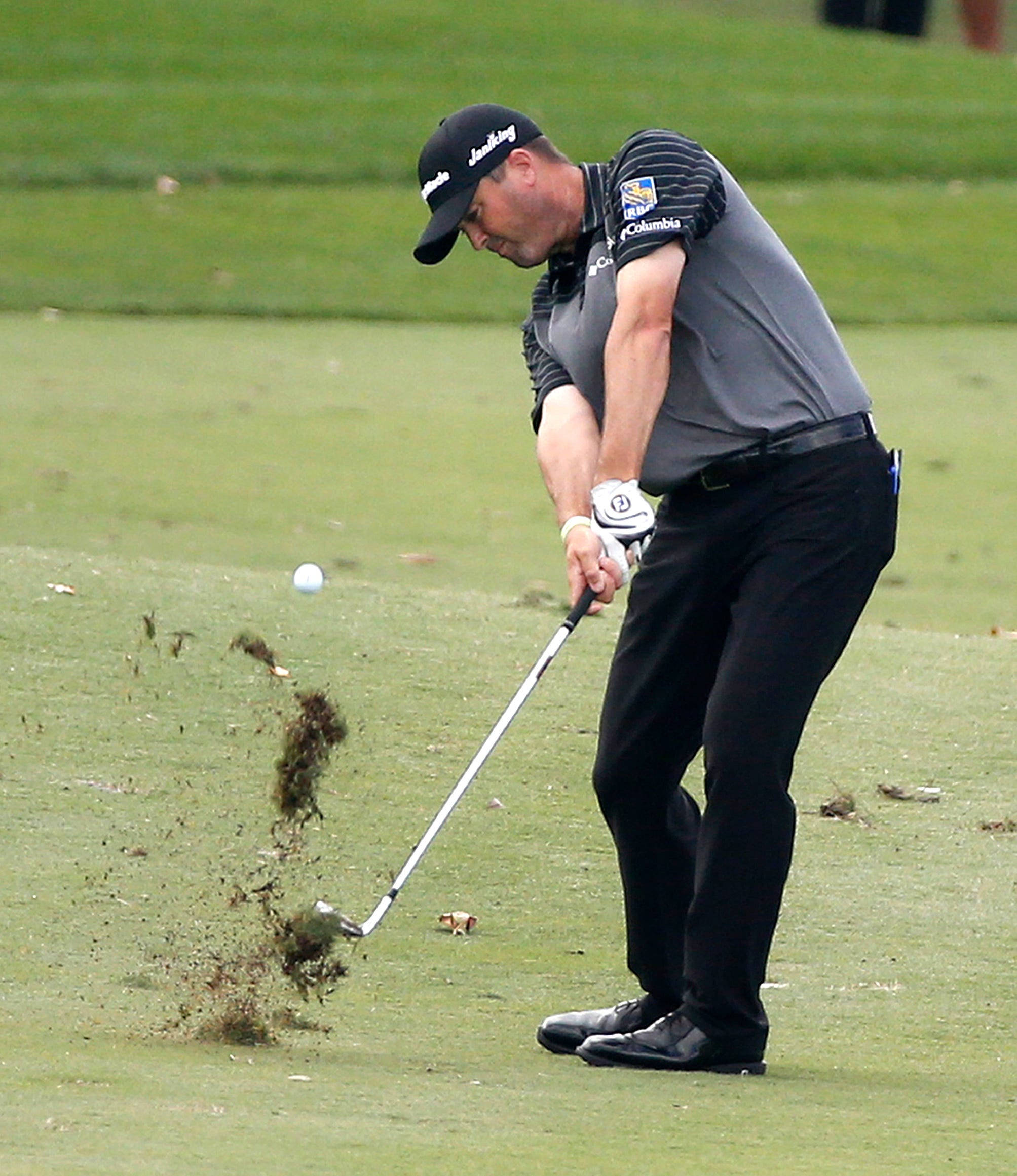 Ryan Palmer, black cap, grey shirt, Full HD Phone Wallpaper
