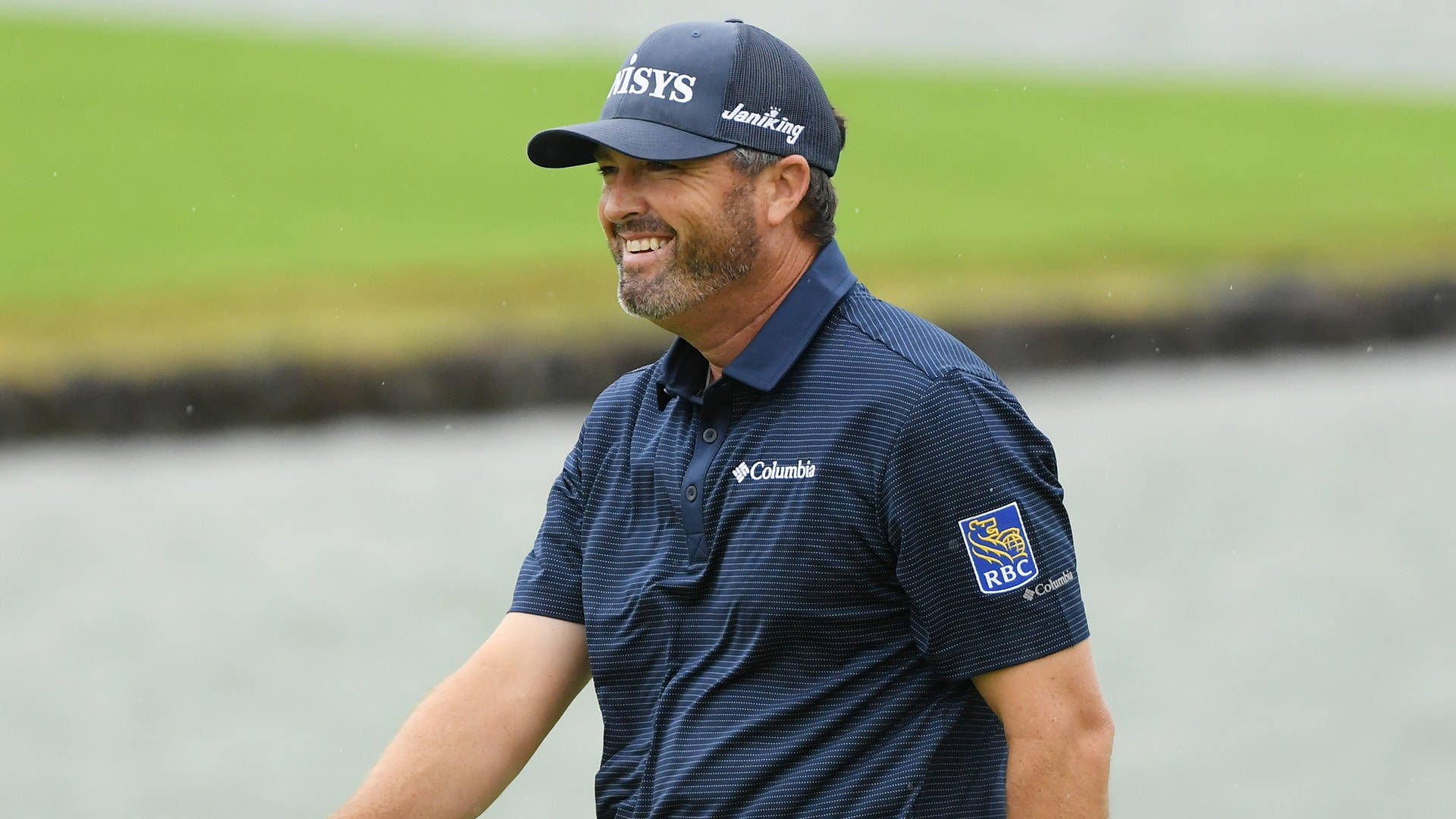 Ryan Palmer, navy Columbia polo, cap, Full HD Desktop Wallpaper
