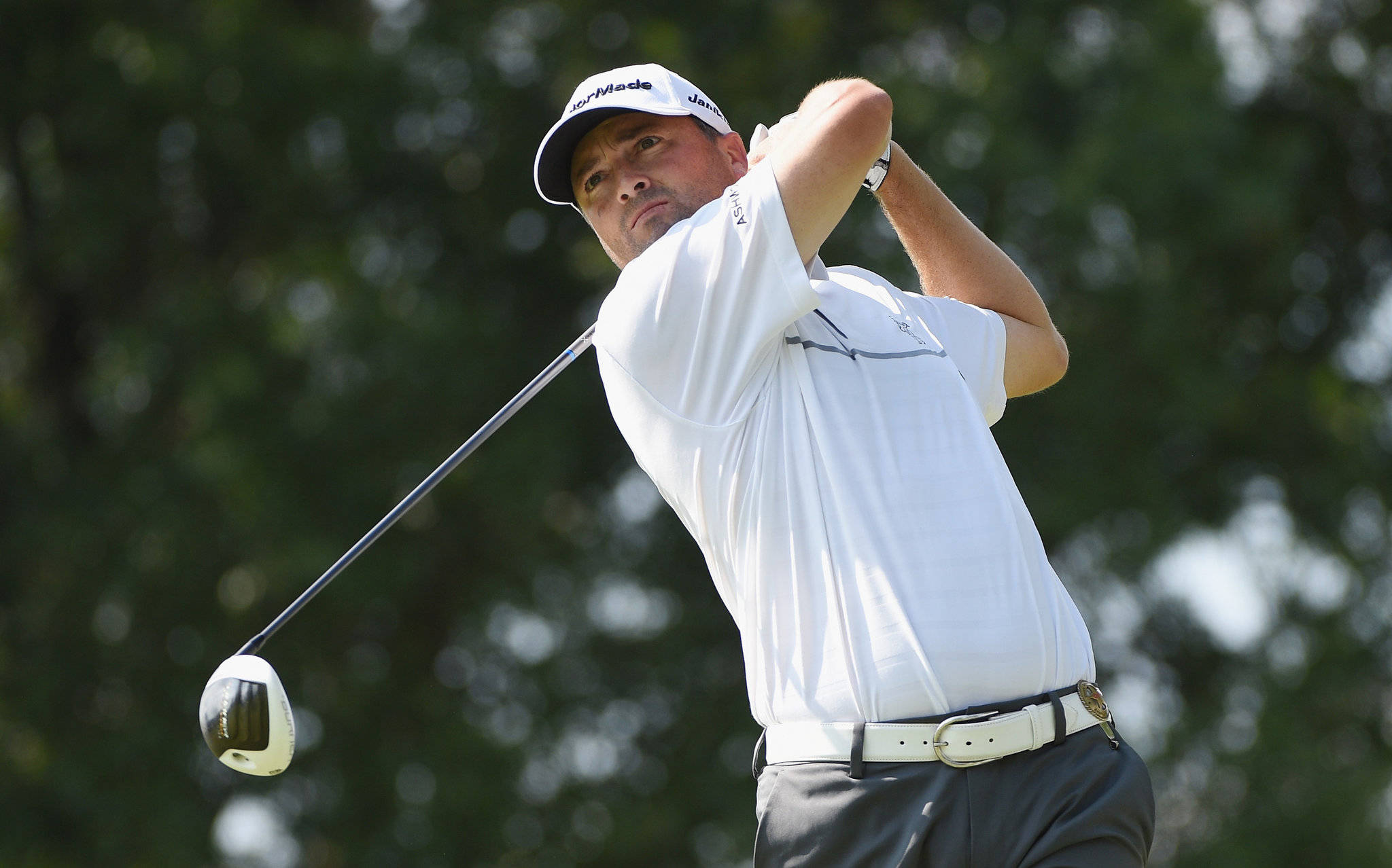 Ryan Palmer, golf club, mid-swing, Full HD Desktop Wallpaper