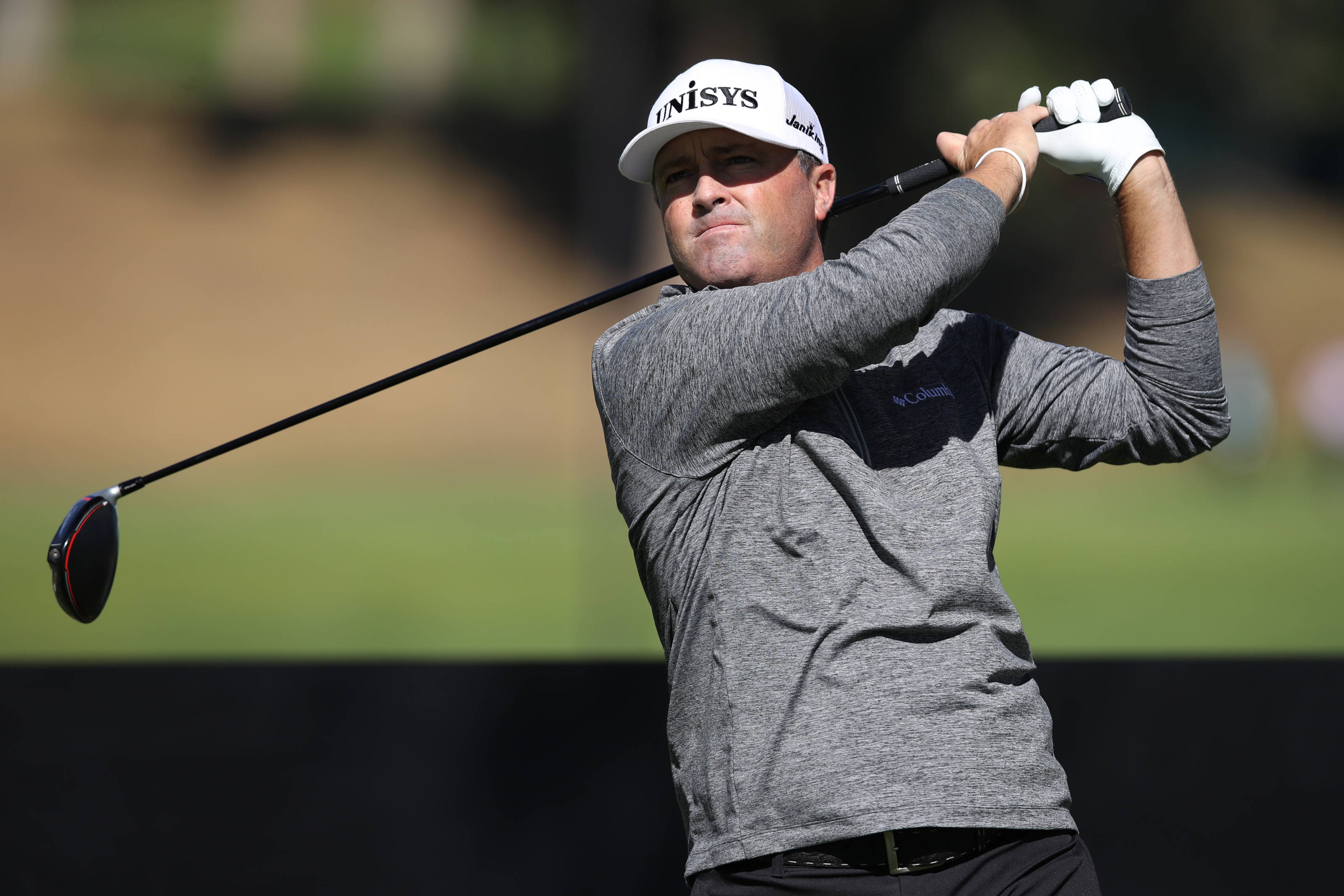 Ryan Palmer, golfer, mid-swing, 2K Desktop Wallpaper