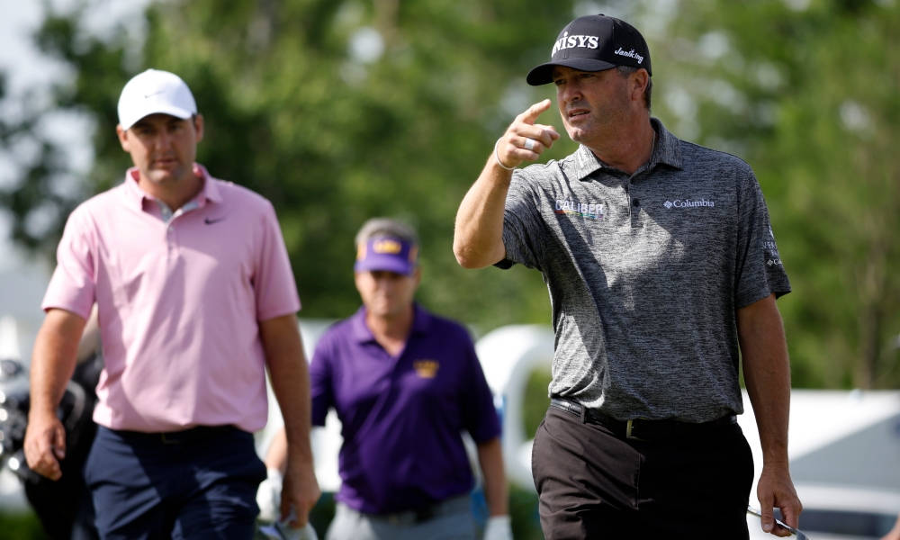 Ryan Palmer, golfers, sunny course, SD Desktop Wallpaper