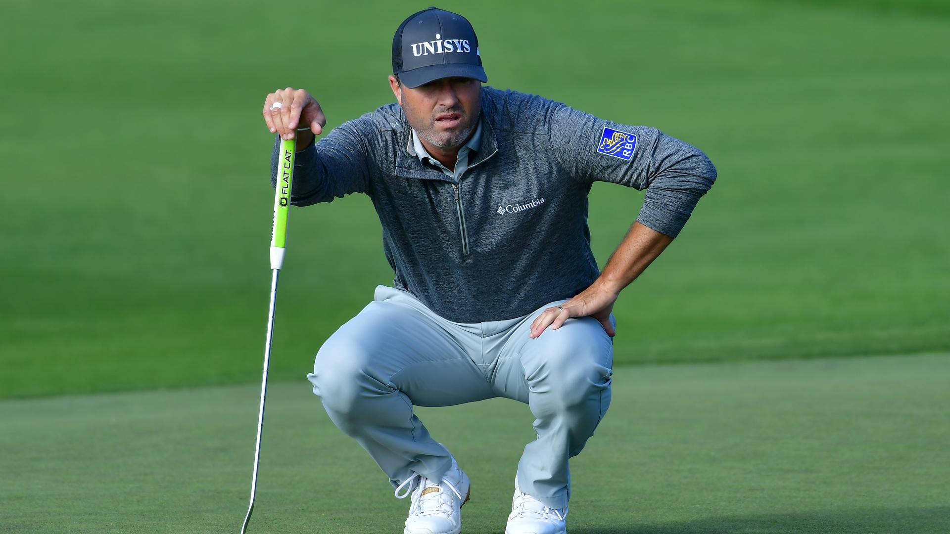 Ryan Palmer, lush green fairway, bright green putter, Full HD Desktop Wallpaper