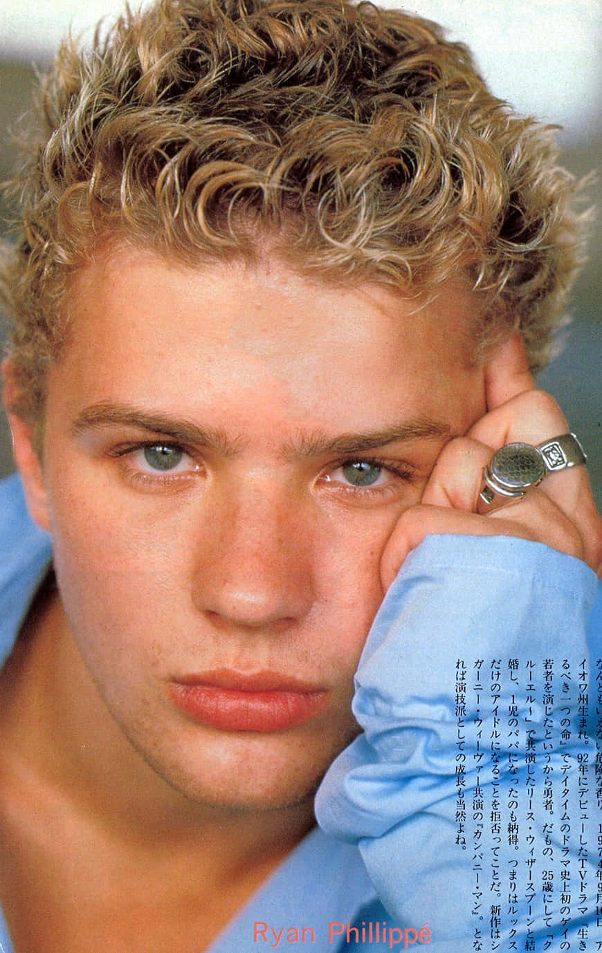 Ryan Phillippe, tousled blonde hair, silver ring, HD Phone Wallpaper