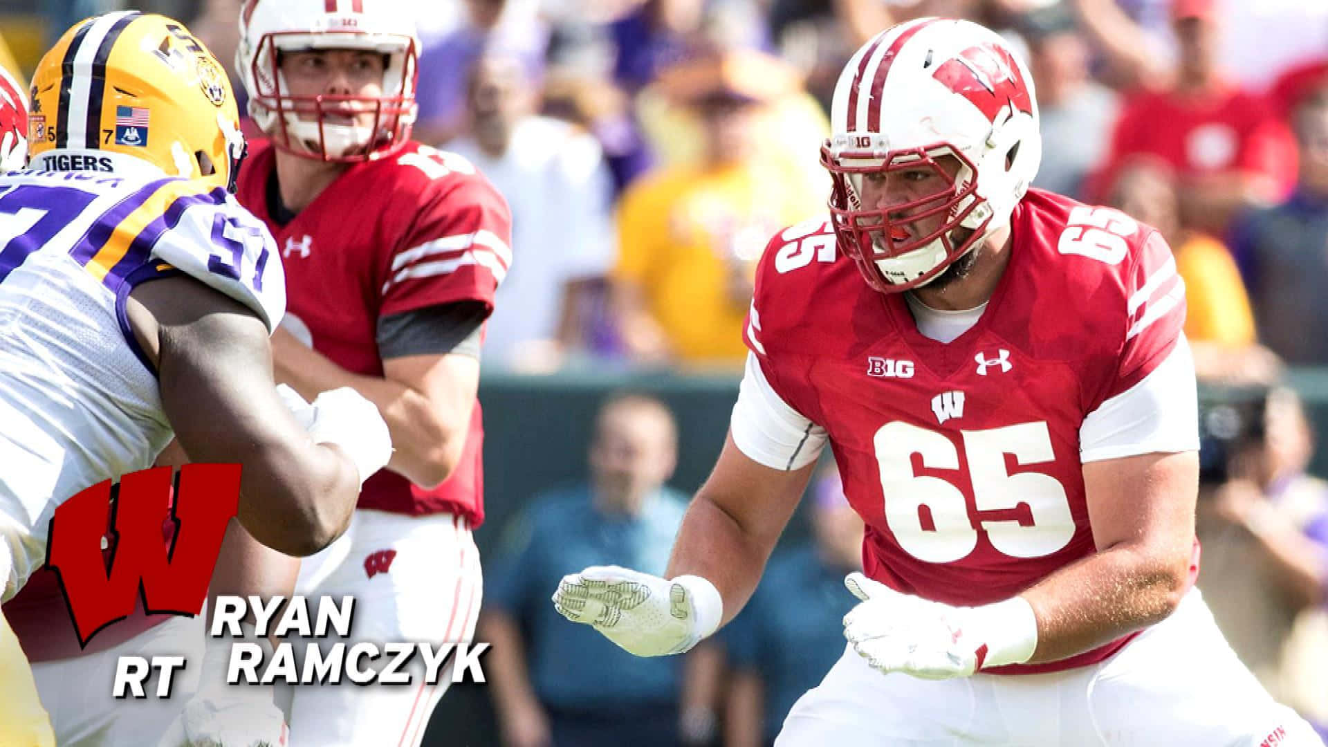 Ryan Ramczyk, Wisconsin football player, LSU opponent, Full HD Desktop Wallpaper