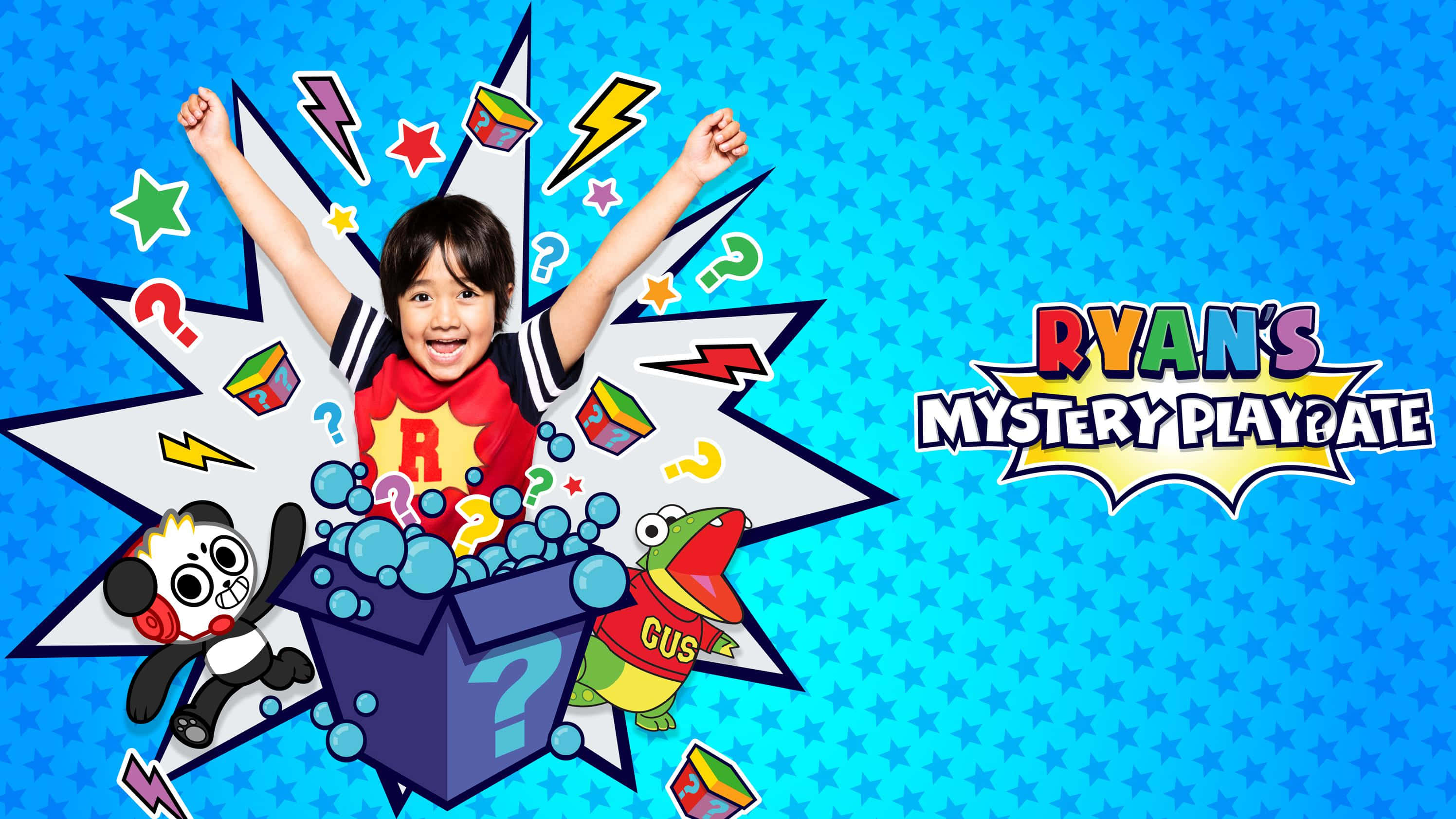 Ryans World, mystery box, cartoon characters, 2K Desktop Wallpaper