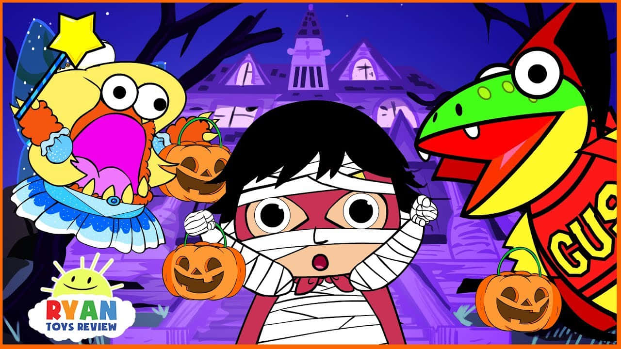 Ryans World, Halloween costumes, jack-o-lanterns, HD Desktop Wallpaper