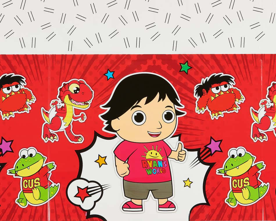 Ryans World, cartoon boy, red shirt, SD Desktop Wallpaper